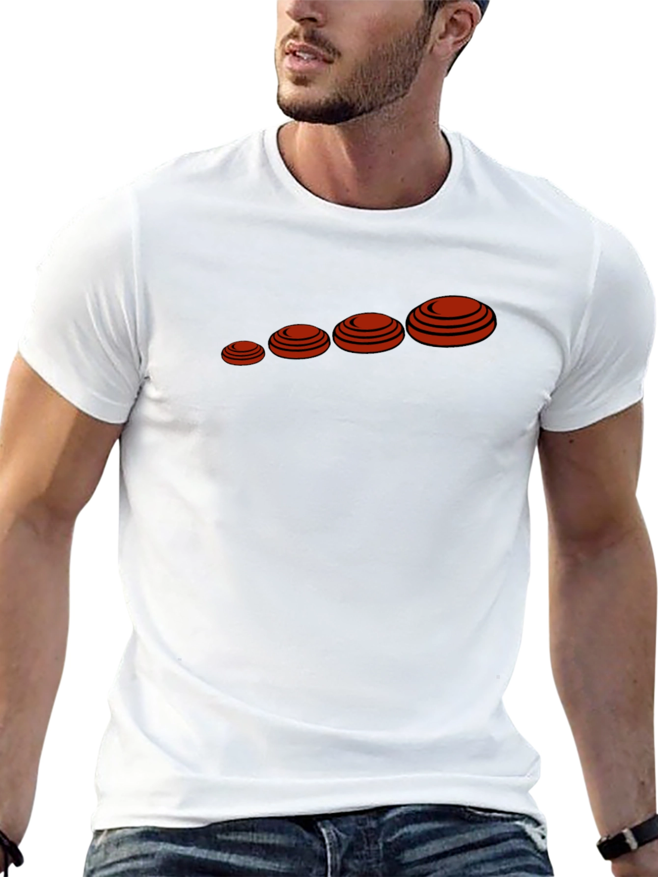 Mens Black Clay Target Graphic Tee
