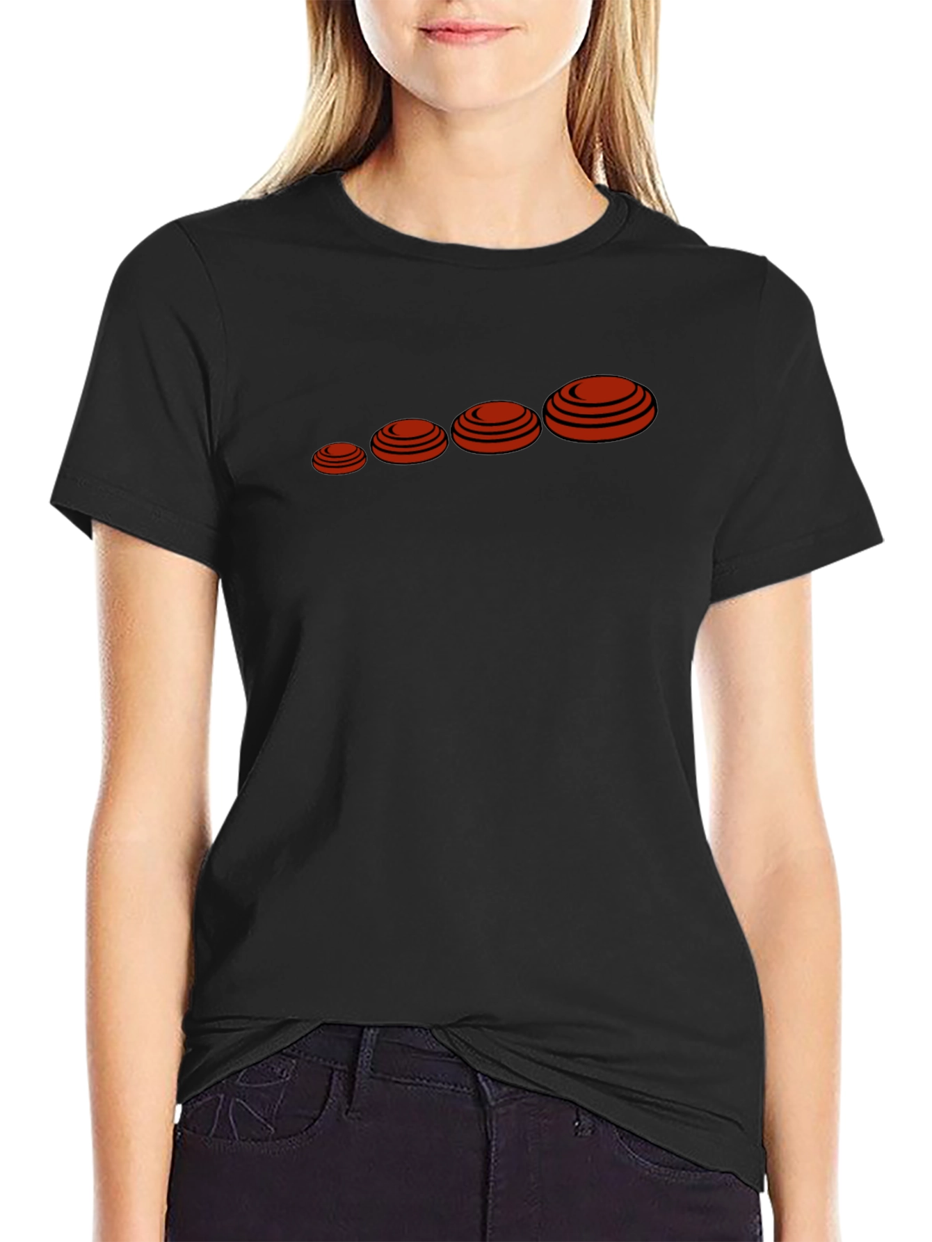 Mens Black Clay Target Graphic Tee