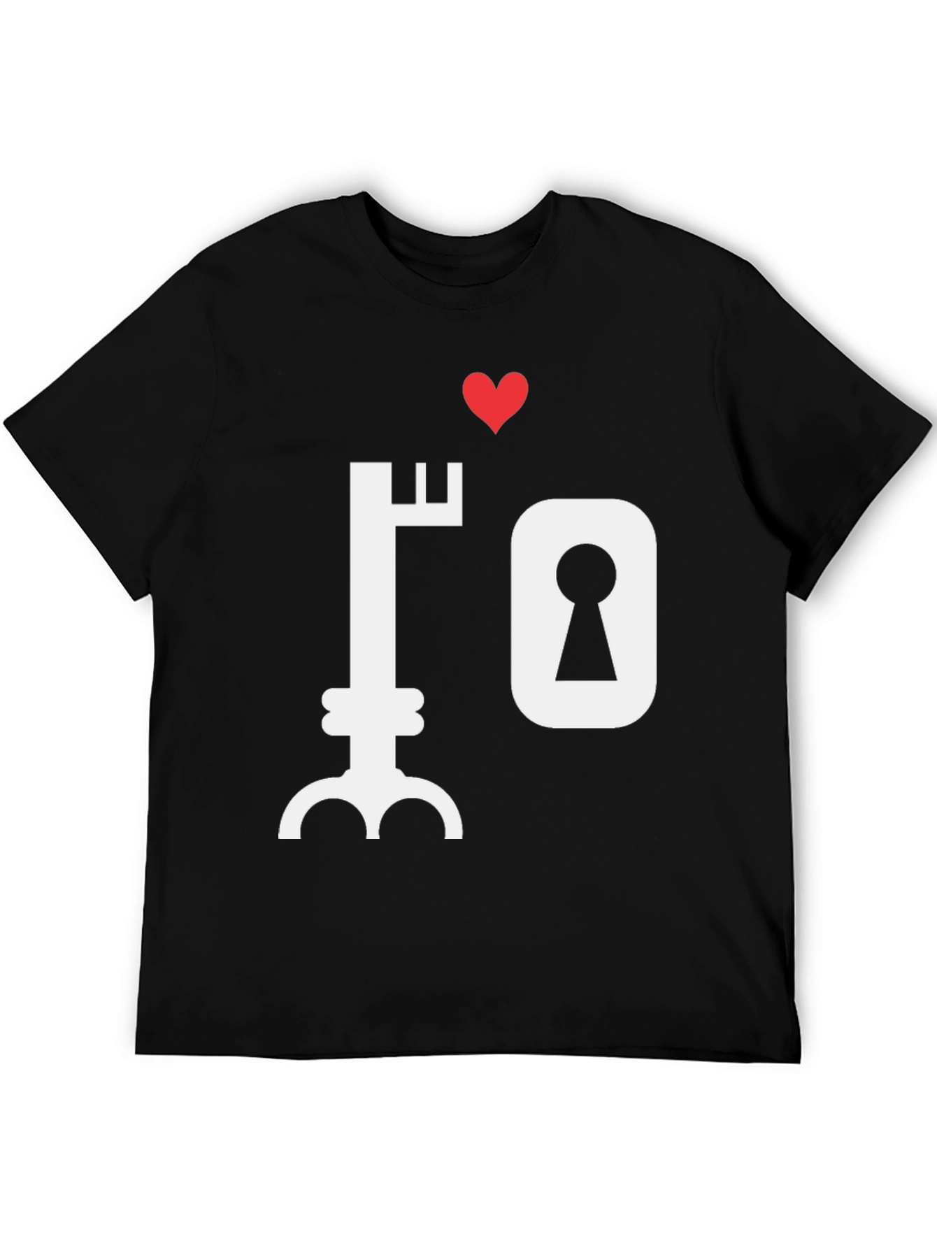 Key to My Heart Graphic T-Shirt - Black