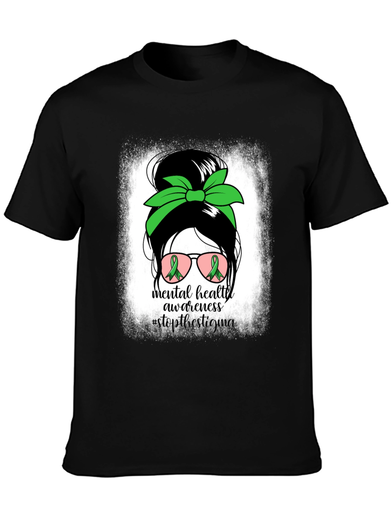 Mental Health Awareness Messy Bun T-Shirt
