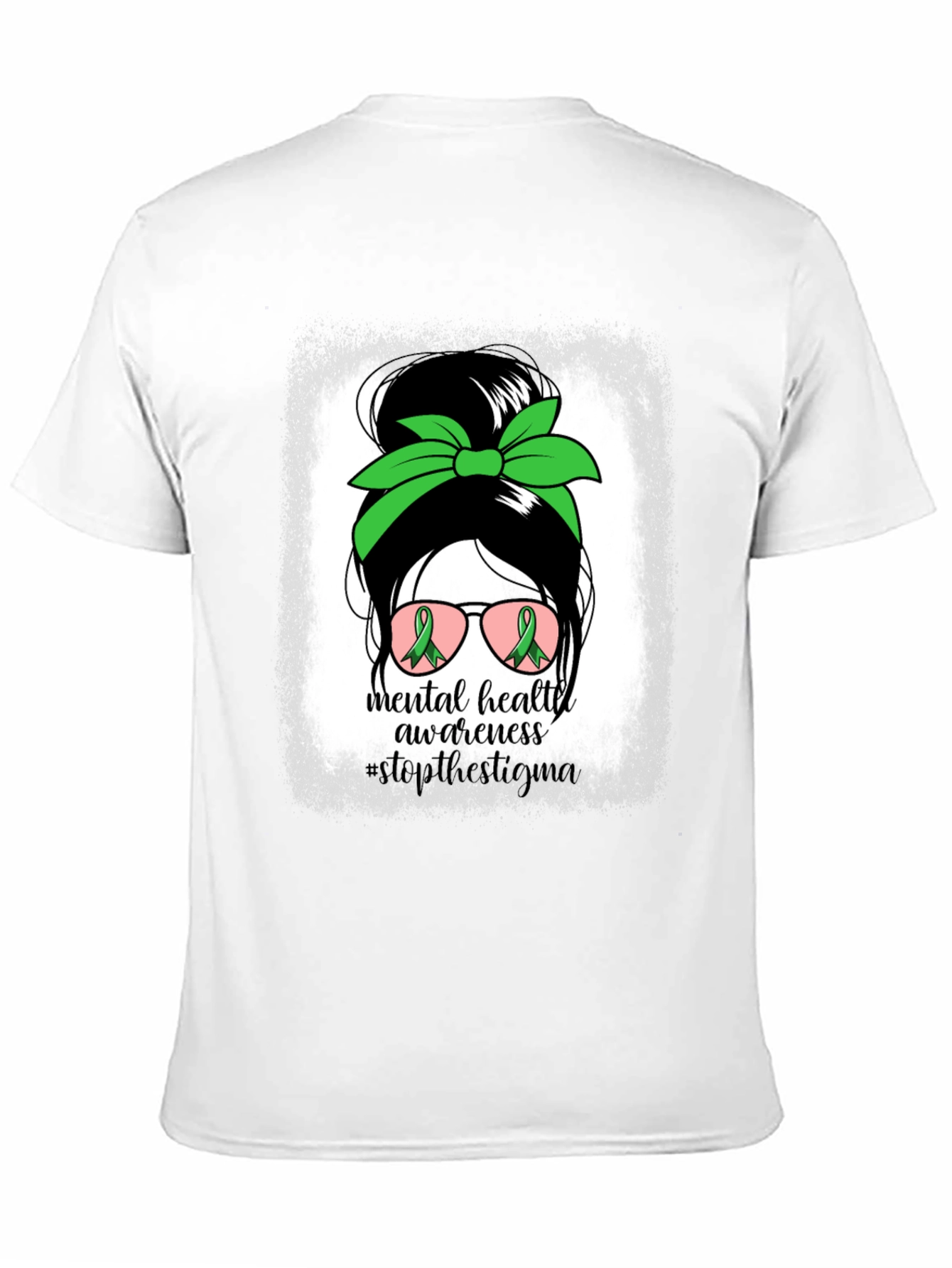 Mental Health Awareness Messy Bun T-Shirt