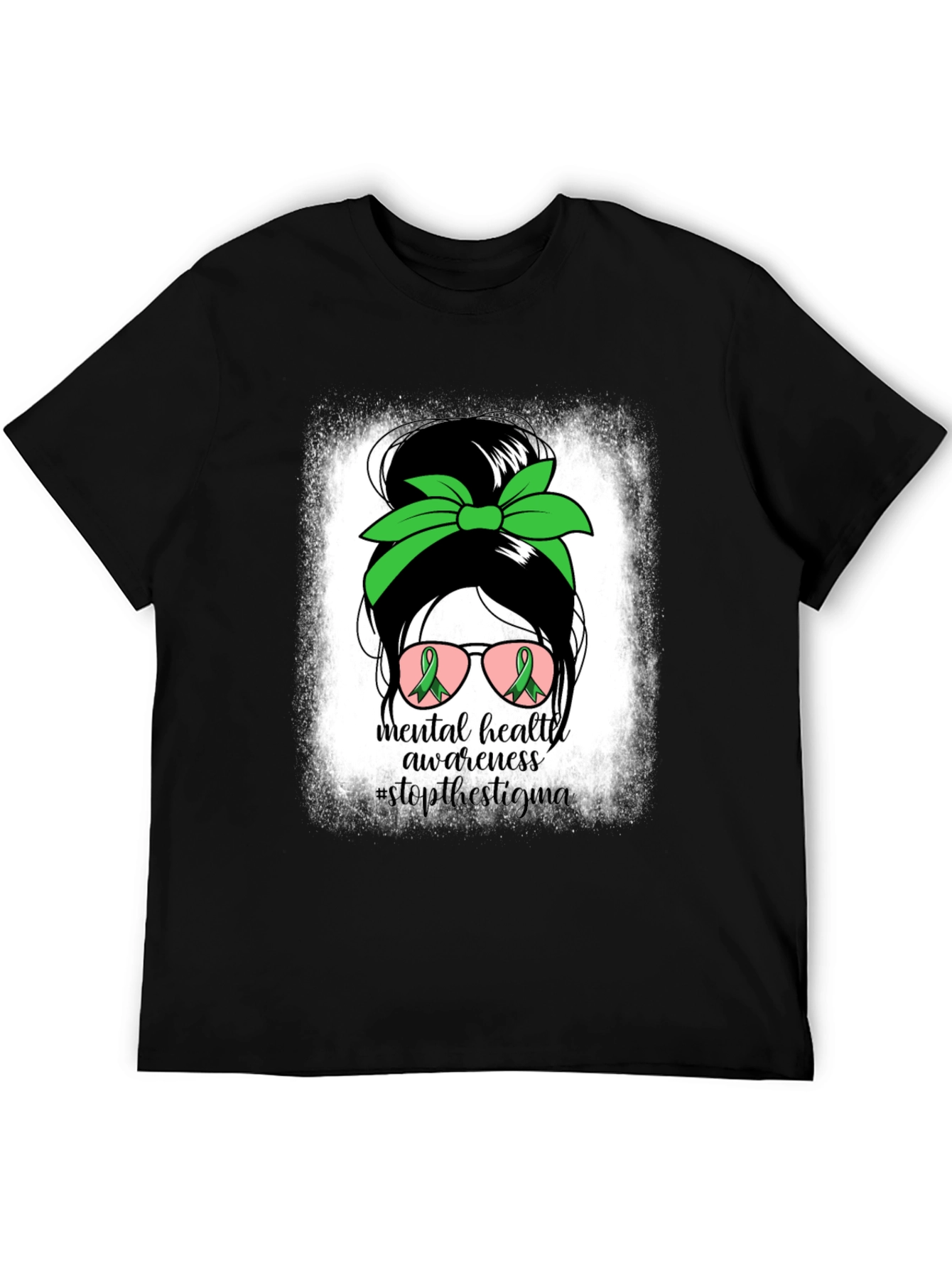 Mental Health Awareness Messy Bun T-Shirt