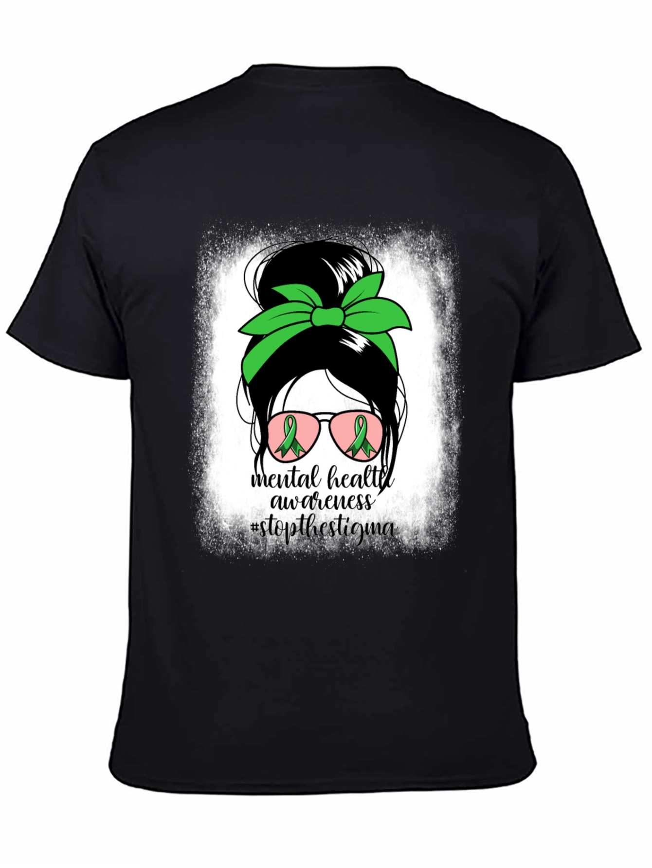 Mental Health Awareness Messy Bun T-Shirt