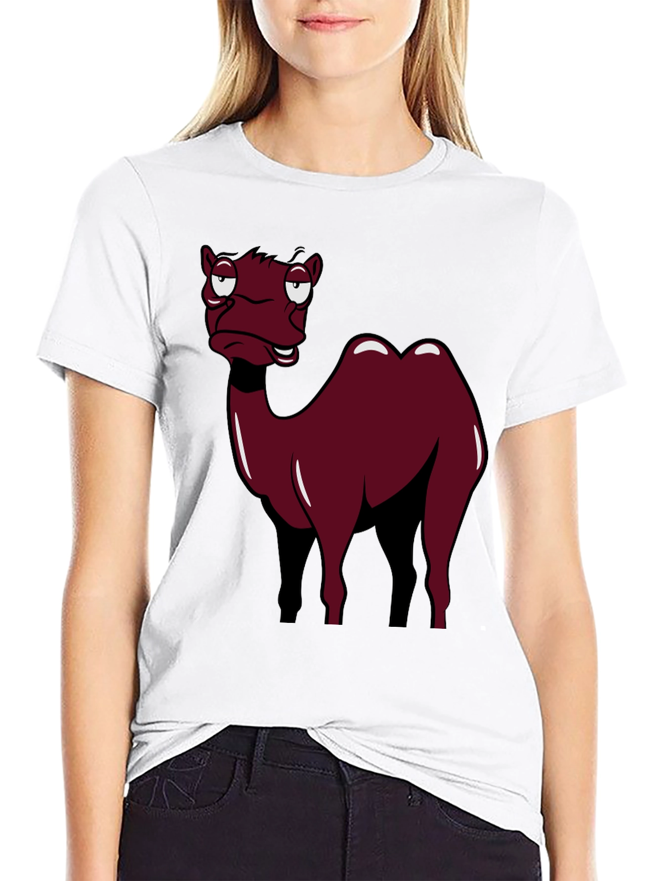 Camel Cartoon Graphic T-Shirt