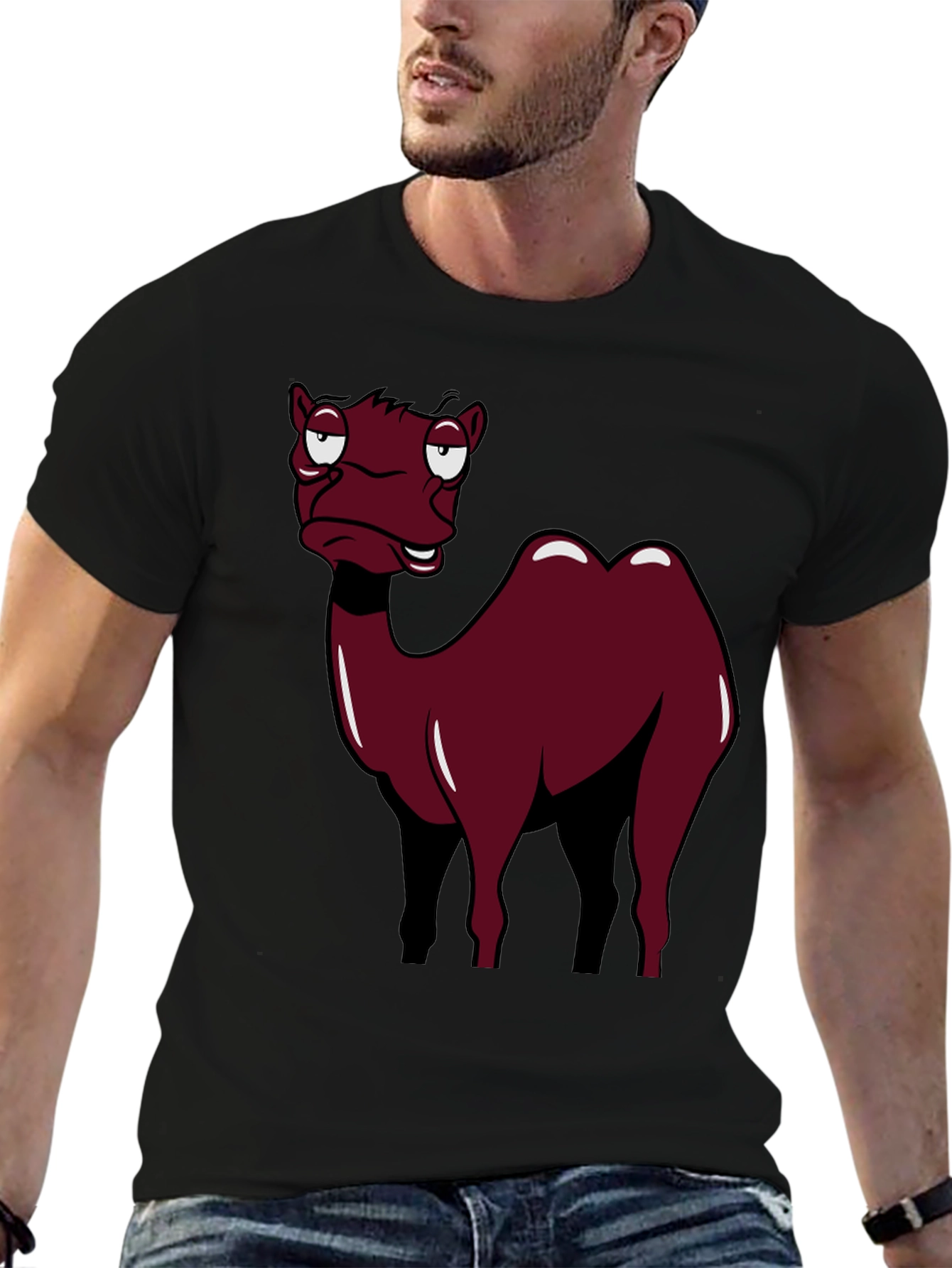 Camel Cartoon Graphic T-Shirt