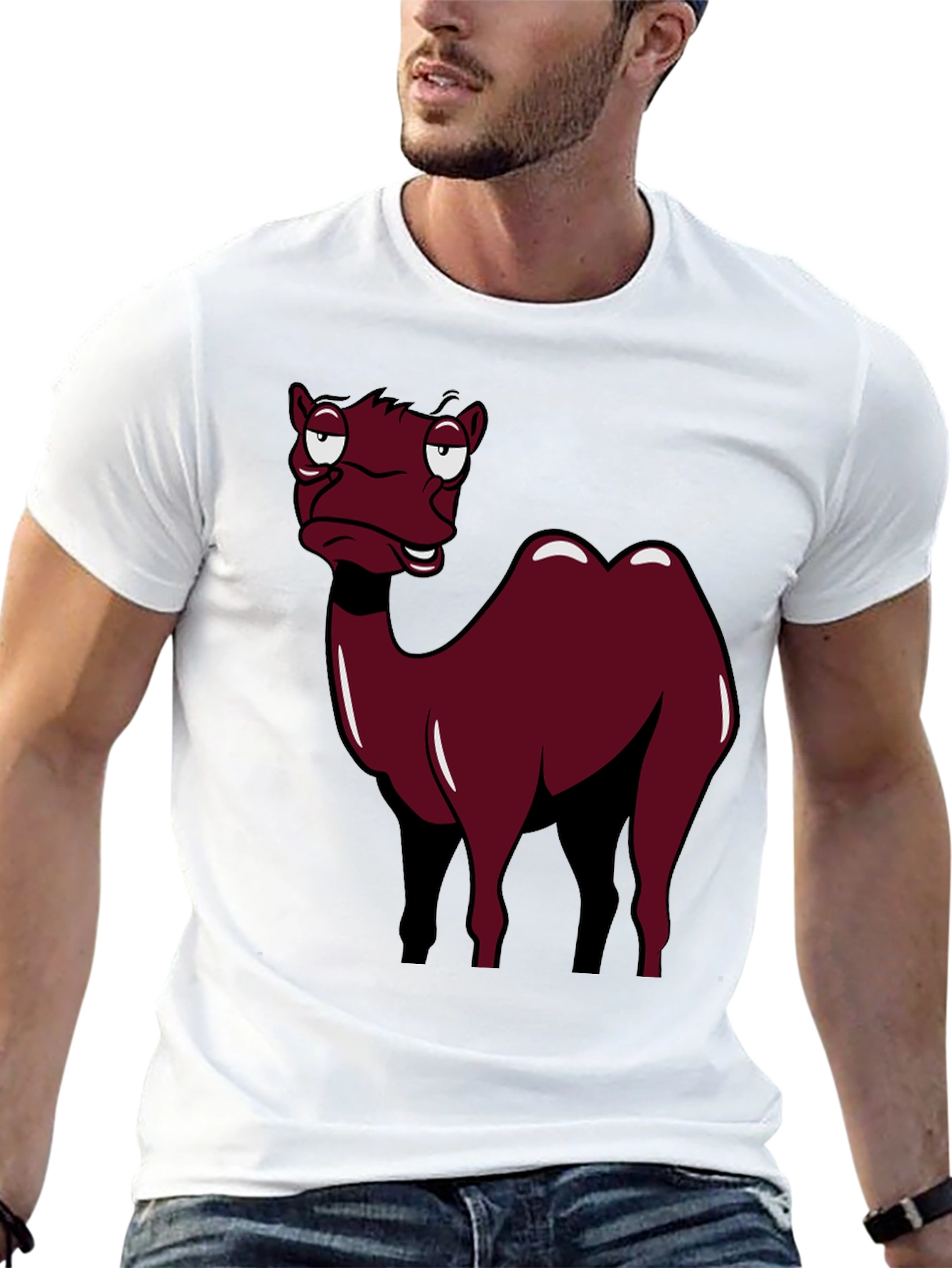 Camel Cartoon Graphic T-Shirt