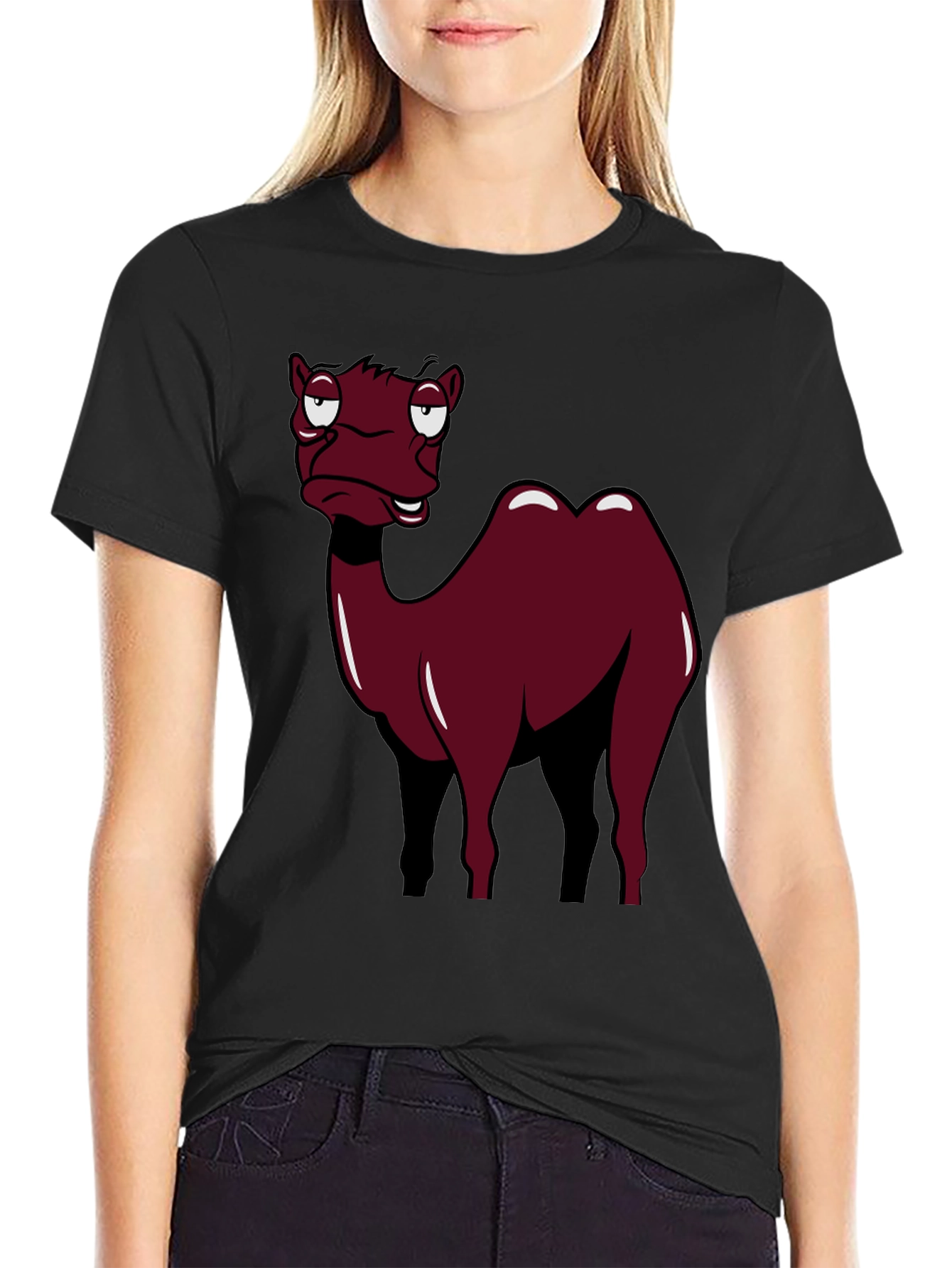 Camel Cartoon Graphic T-Shirt