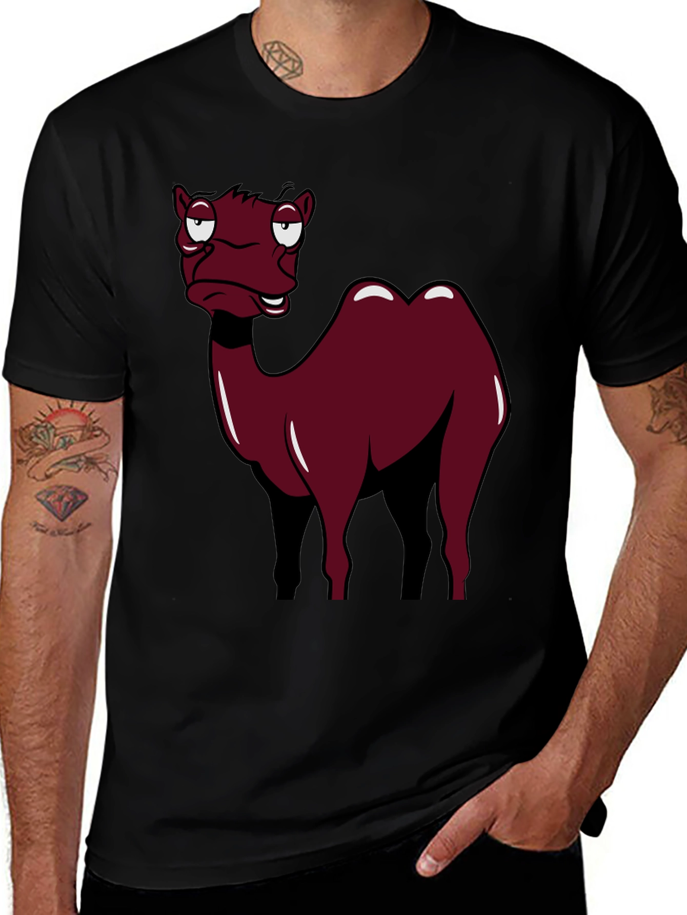Camel Cartoon Graphic T-Shirt