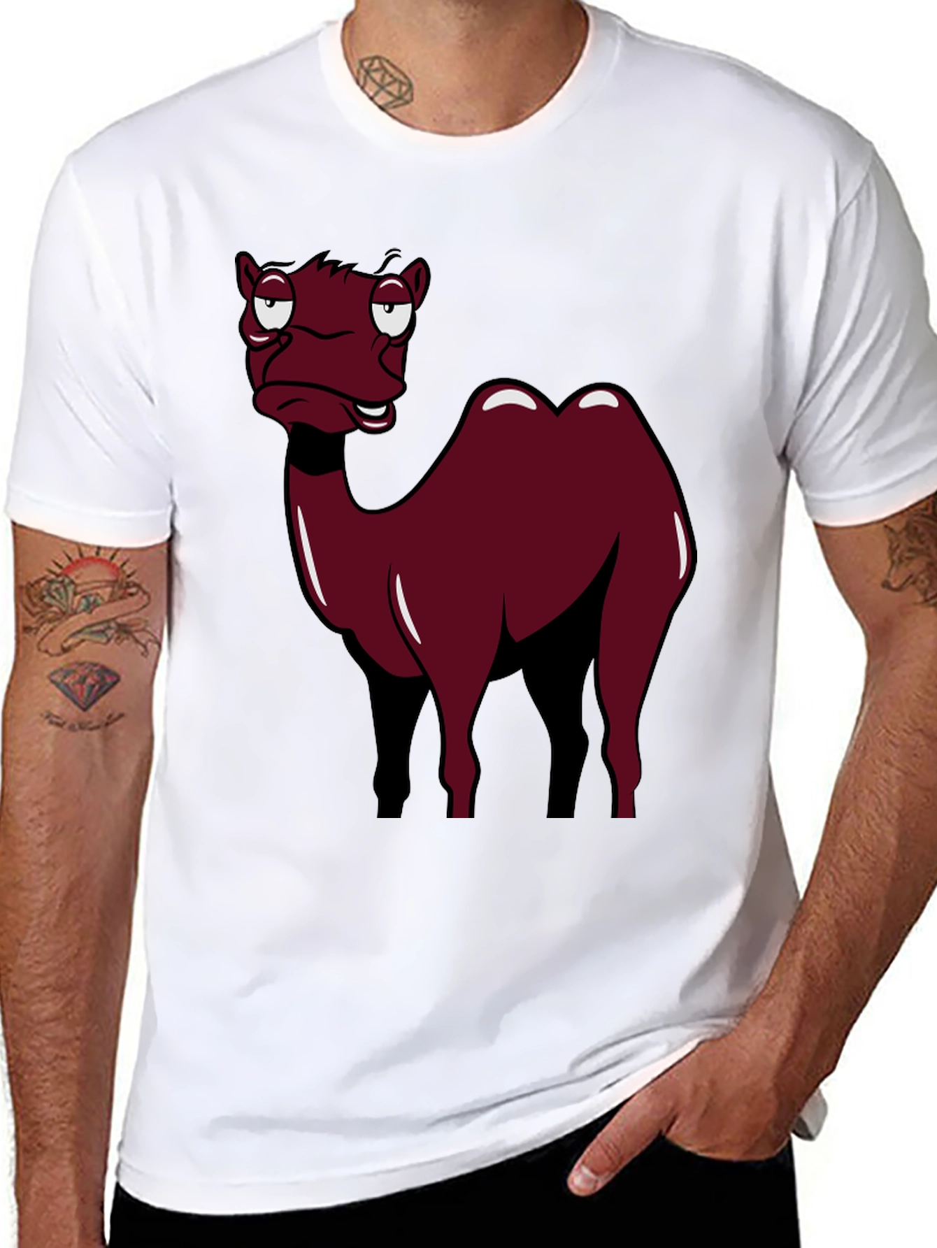 Camel Cartoon Graphic T-Shirt