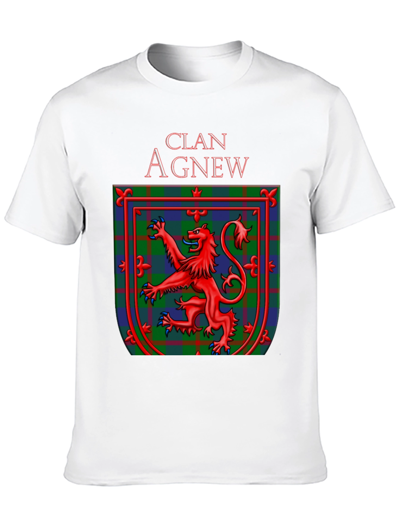 Clan Agnew Scottish Lion Crest Black T-Shirt