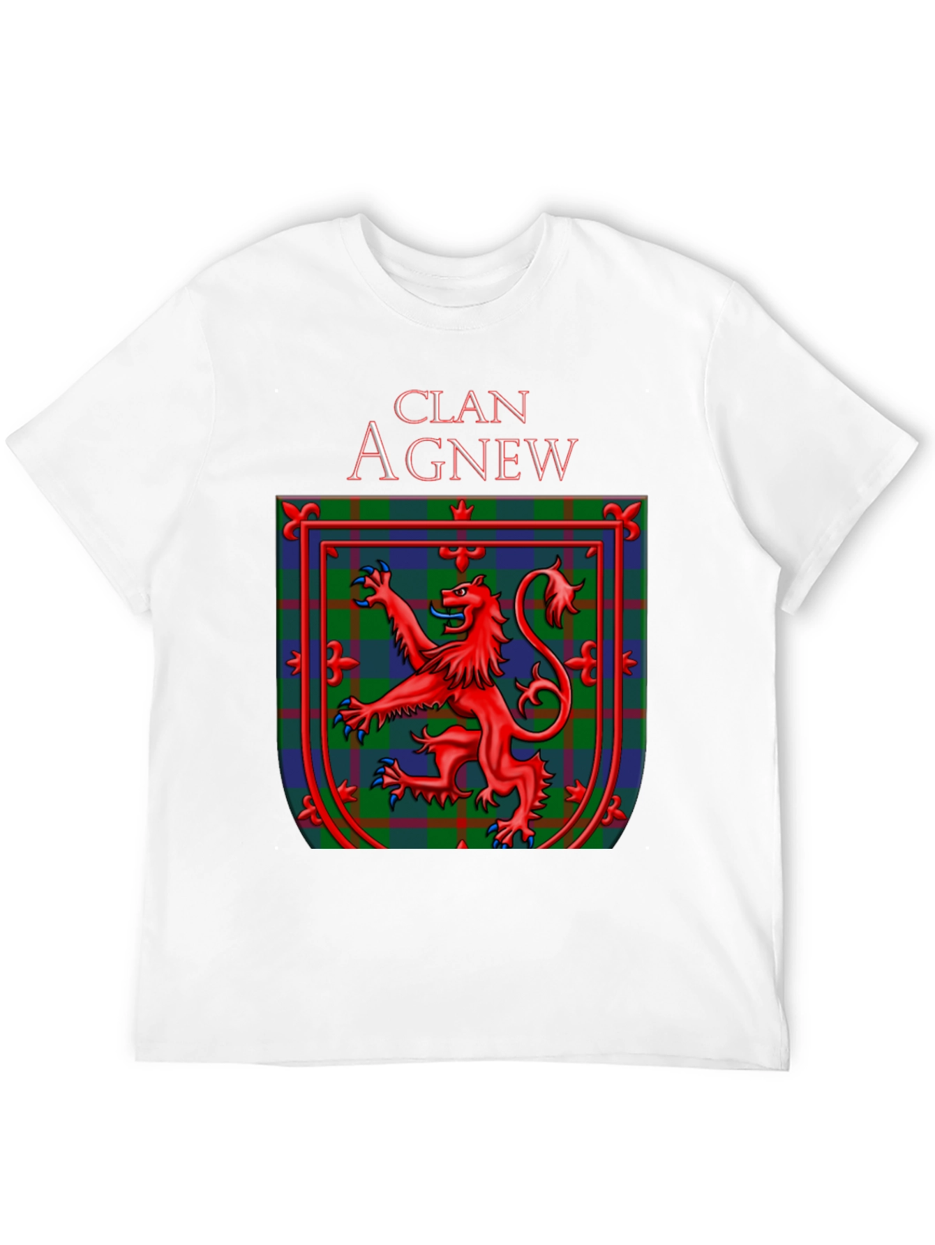 Clan Agnew Scottish Lion Crest Black T-Shirt