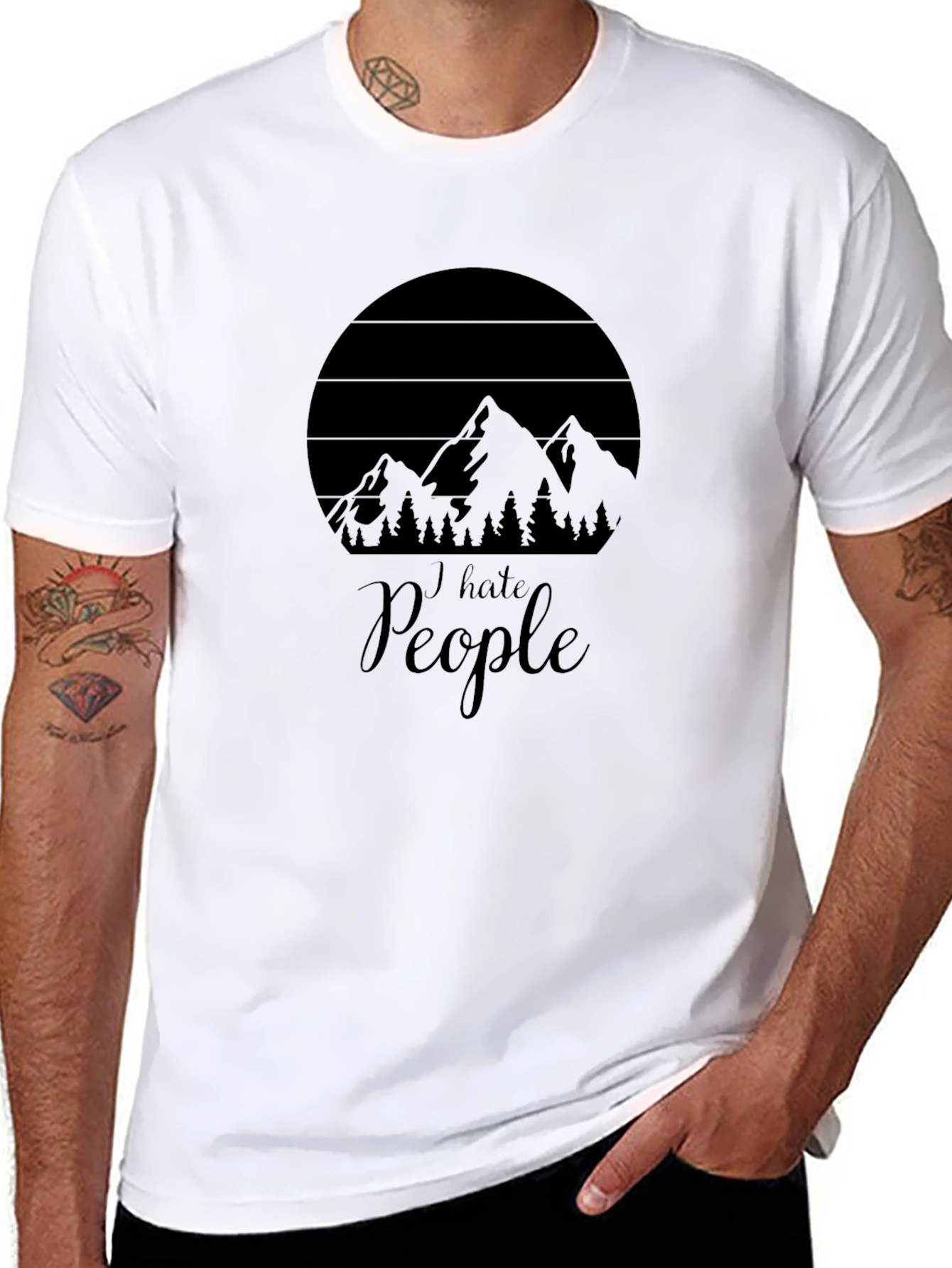I Hate People T-Shirt - Mountain Design