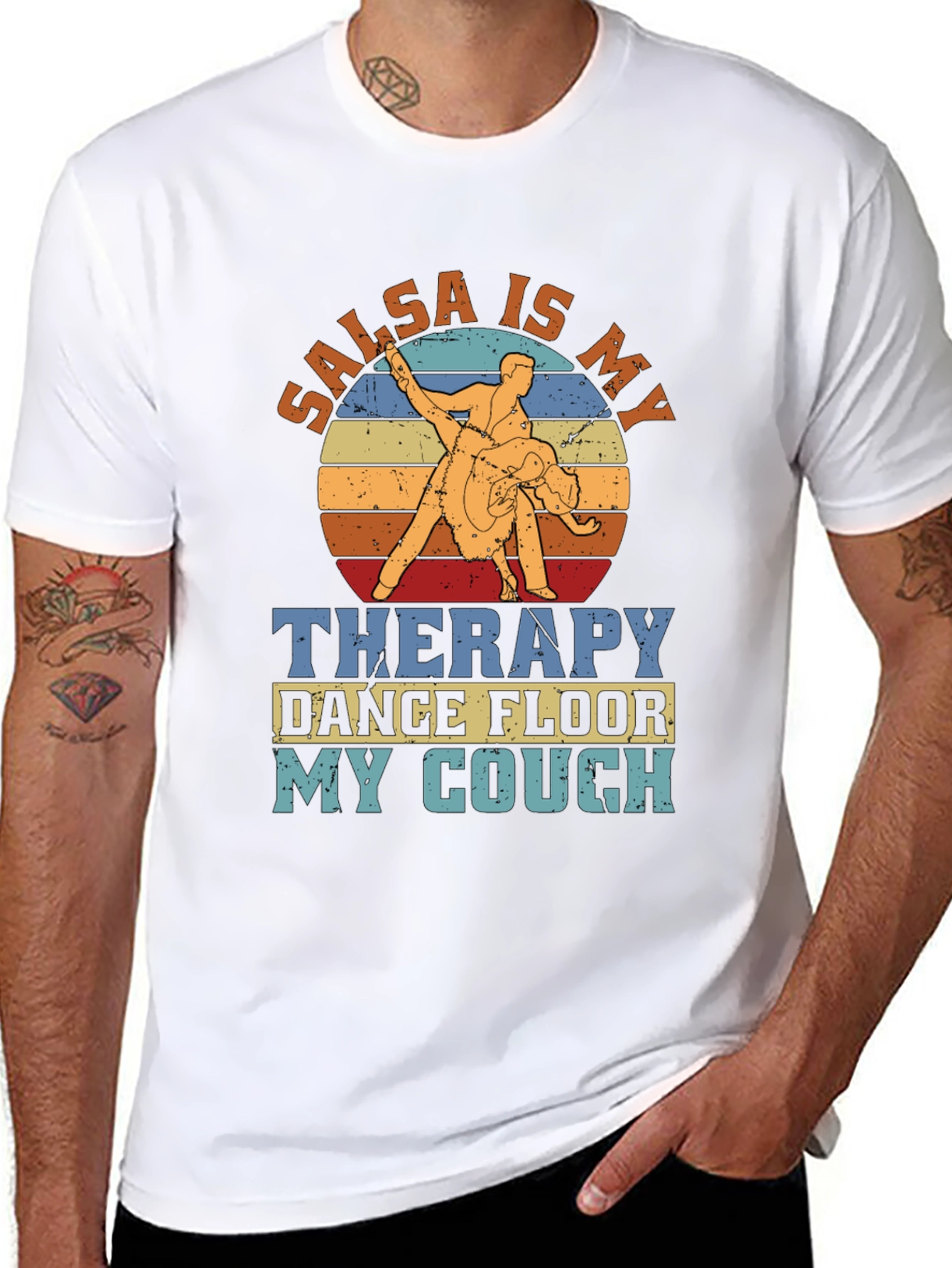 Salsa Is My Therapy Retro Dance T-Shirt