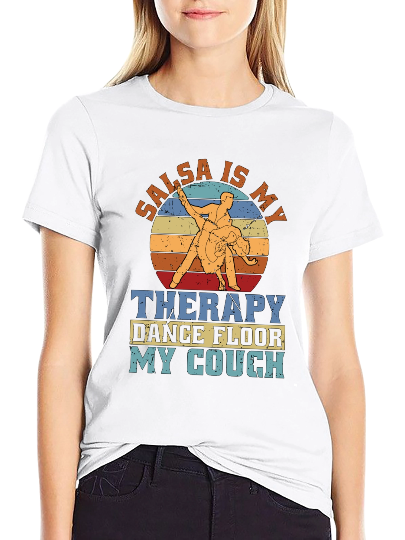 Salsa Is My Therapy Retro Dance T-Shirt