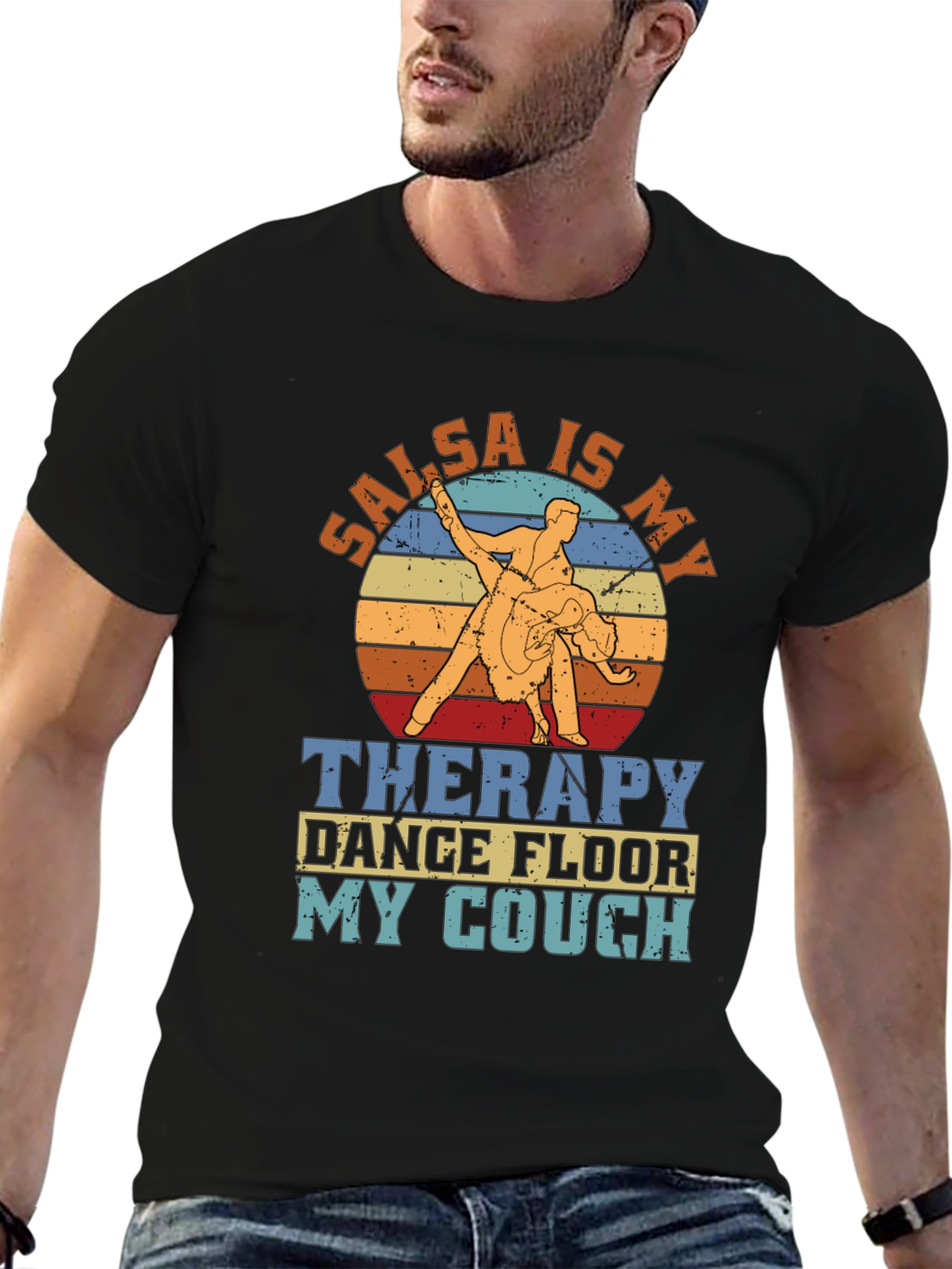 Salsa Is My Therapy Retro Dance T-Shirt