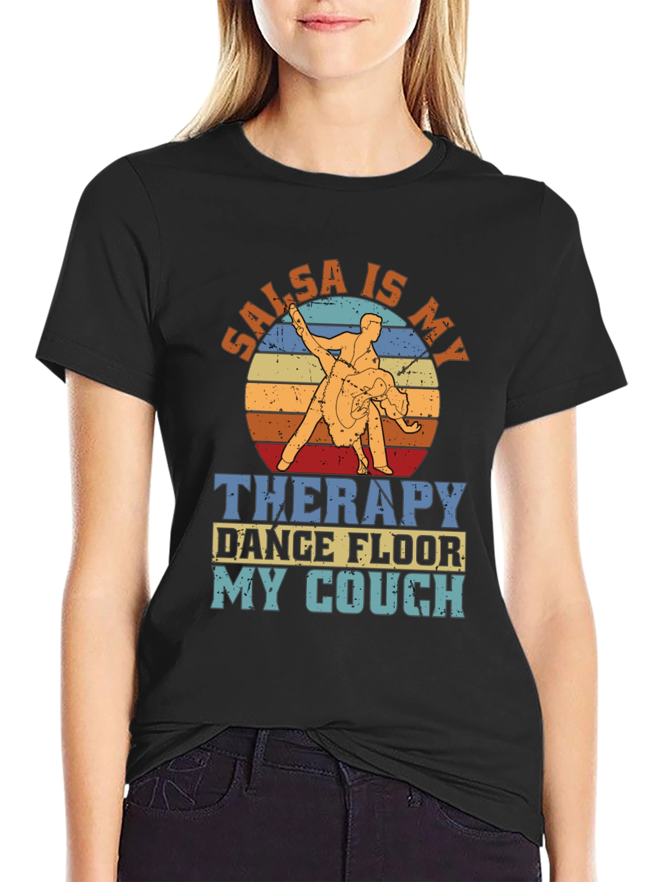 Salsa Is My Therapy Retro Dance T-Shirt