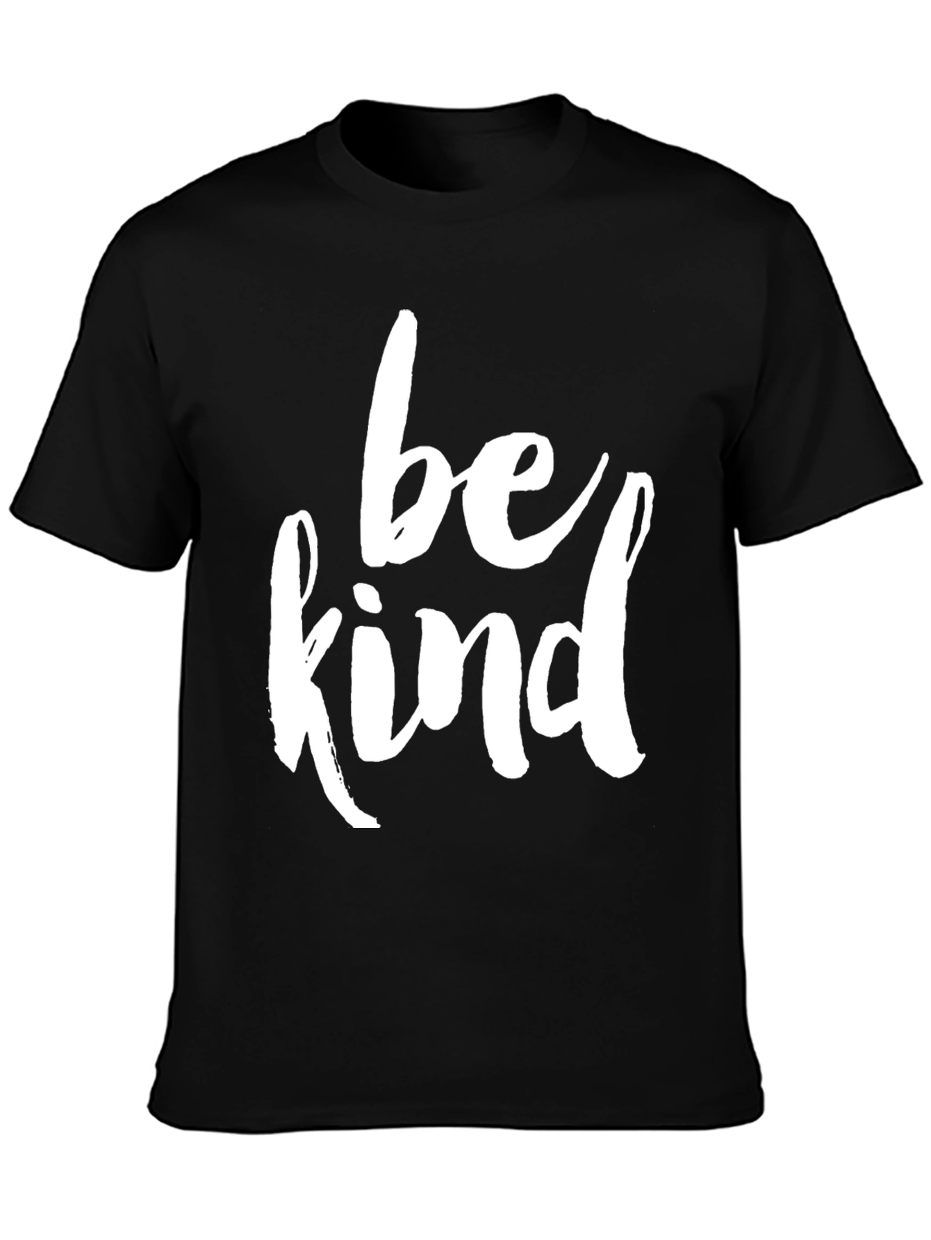 Be Kind Graphic Tee - Black Cotton Casual T-Shirt