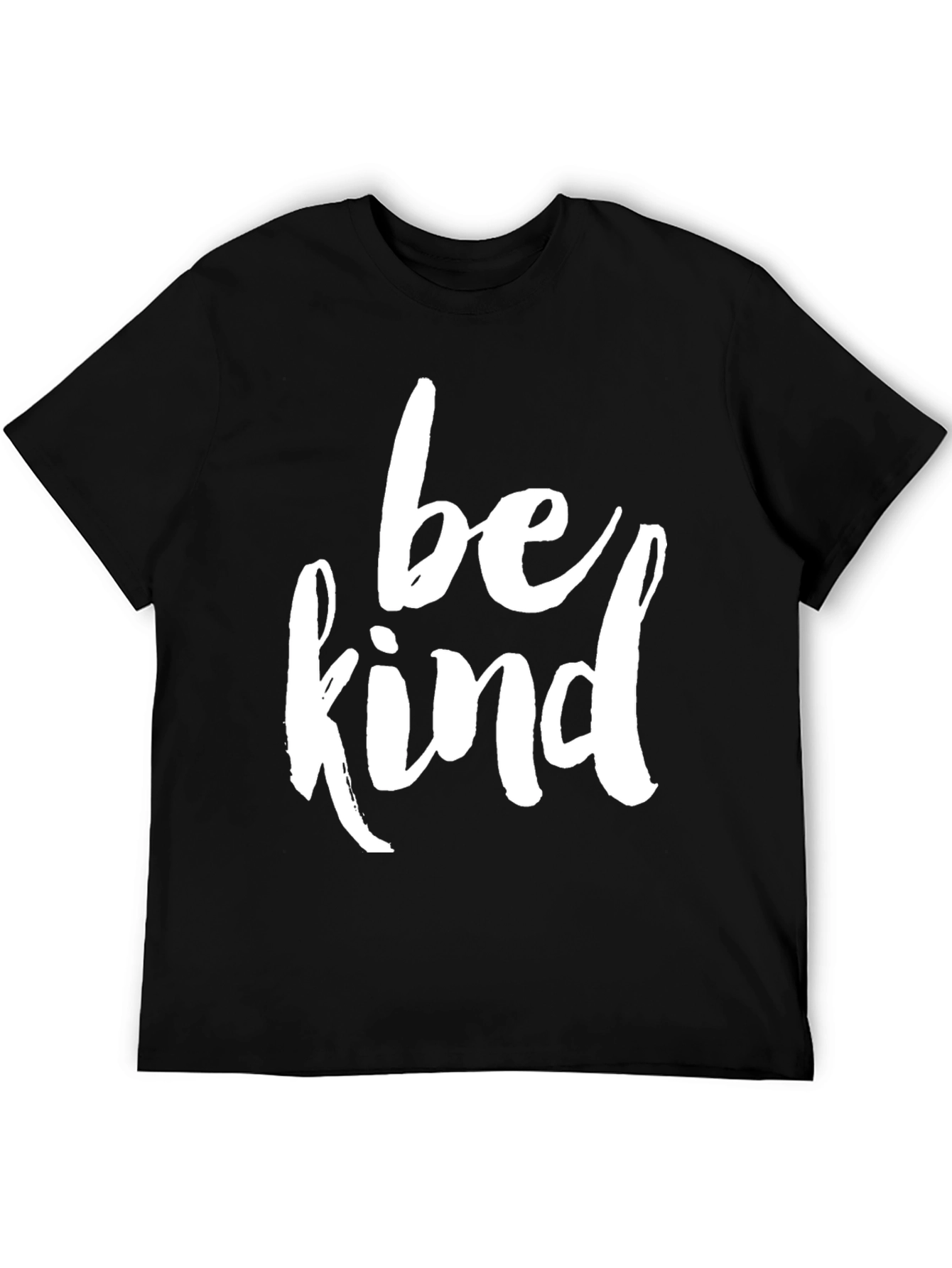 Be Kind Graphic Tee - Black Cotton Casual T-Shirt