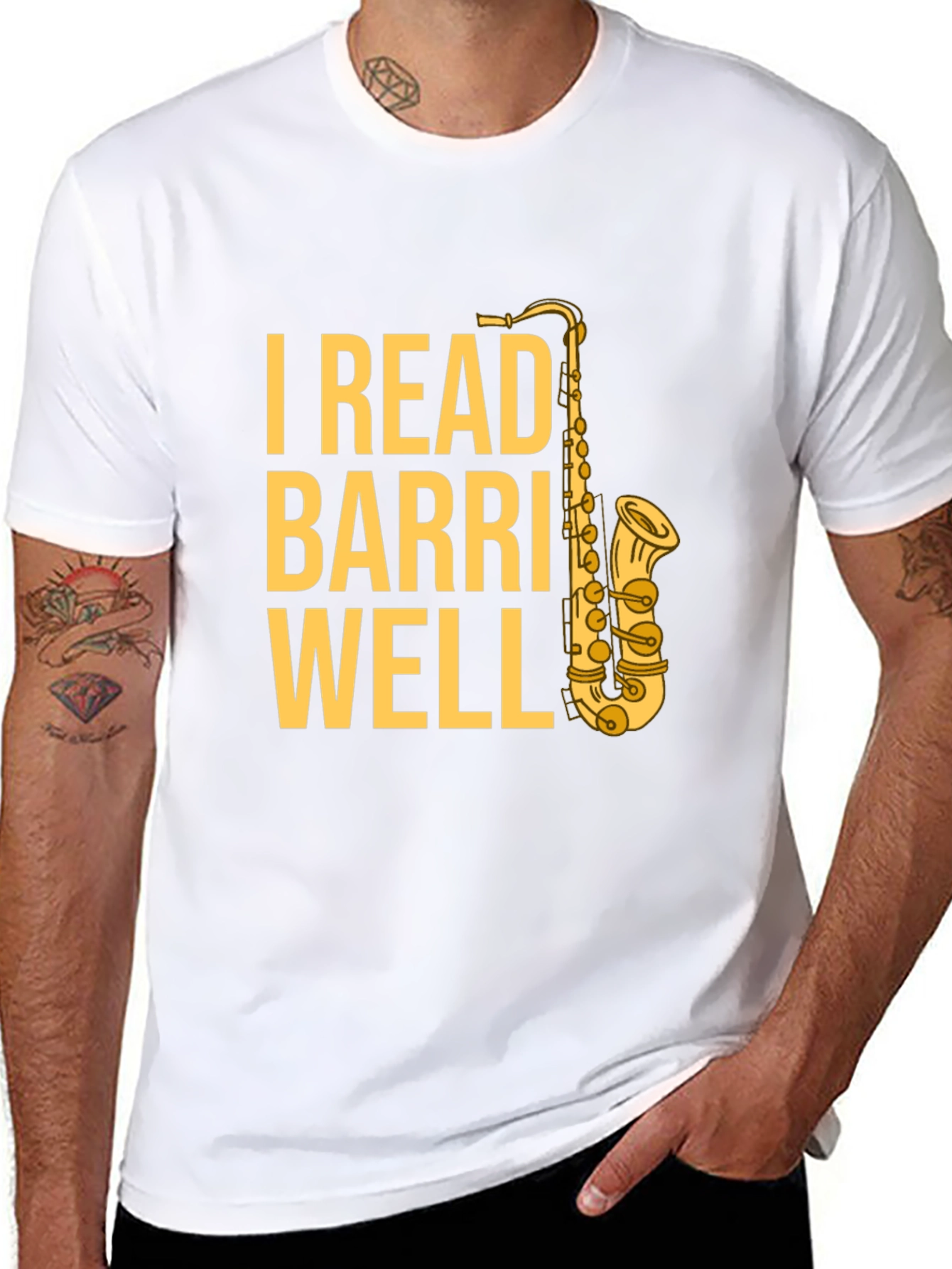 I Read Barri Well Saxophone T-Shirt - Musician Apparel
