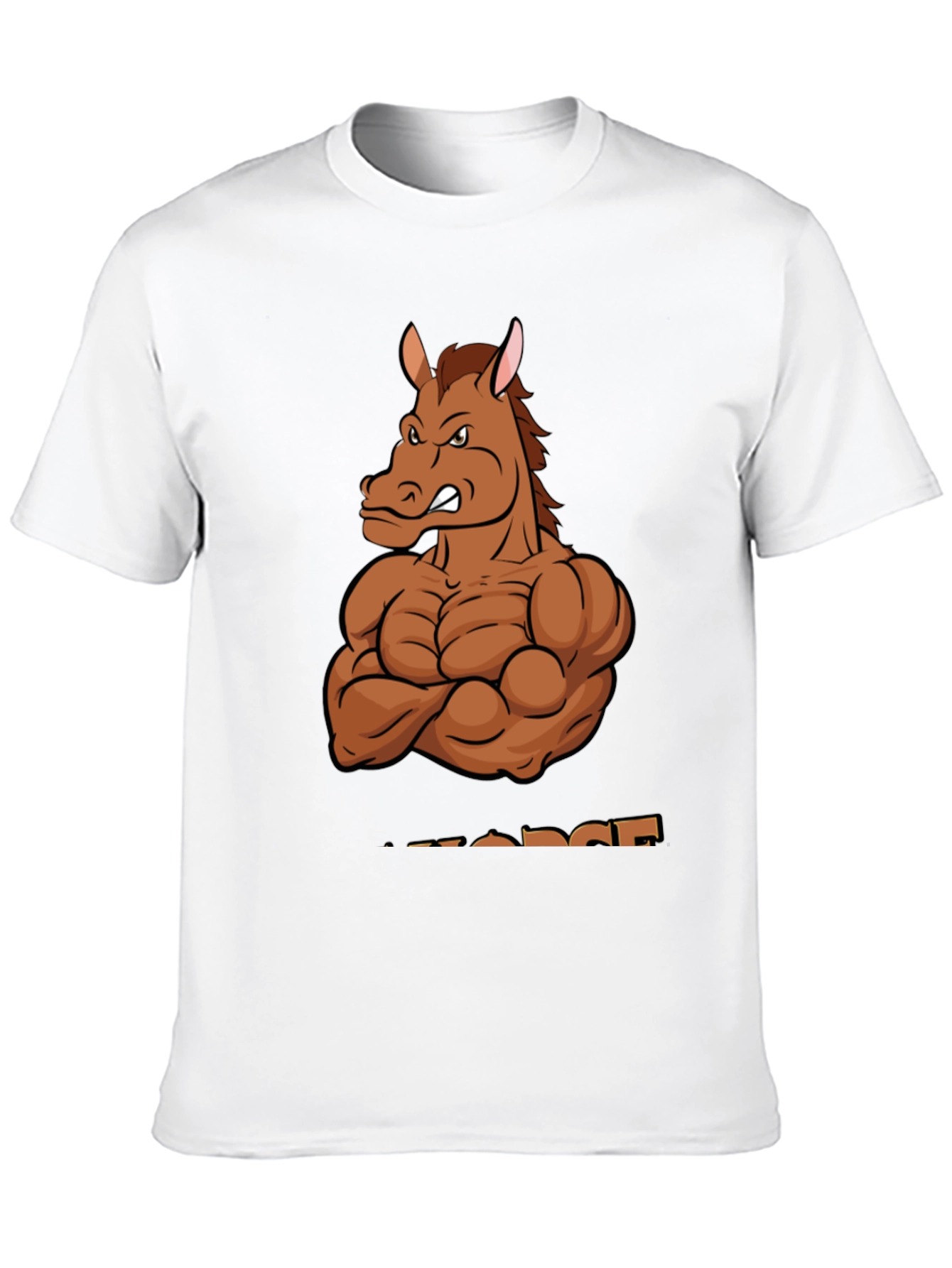 Muscle Horse T-Shirt - Black Cotton Graphic Tee