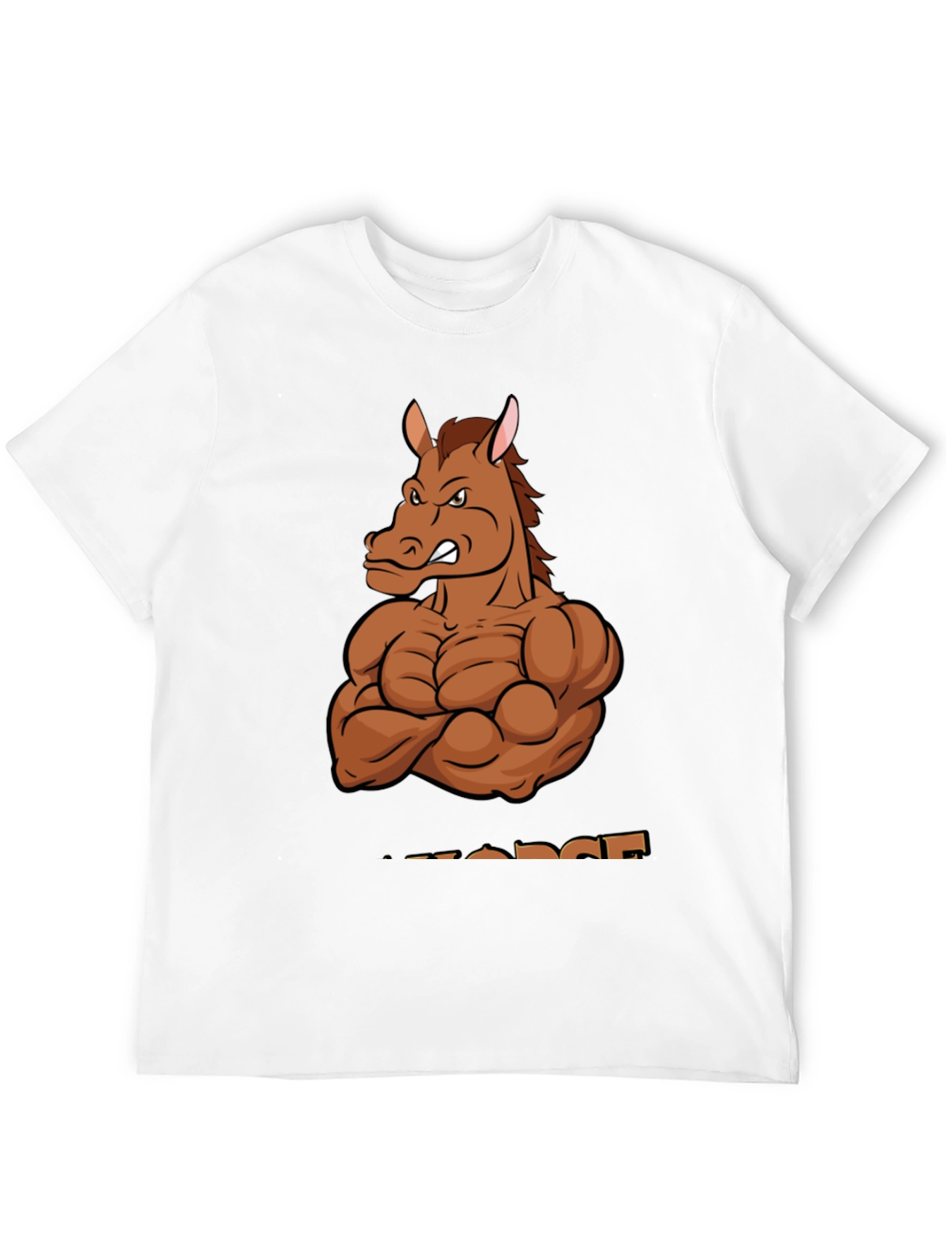Muscle Horse T-Shirt - Black Cotton Graphic Tee