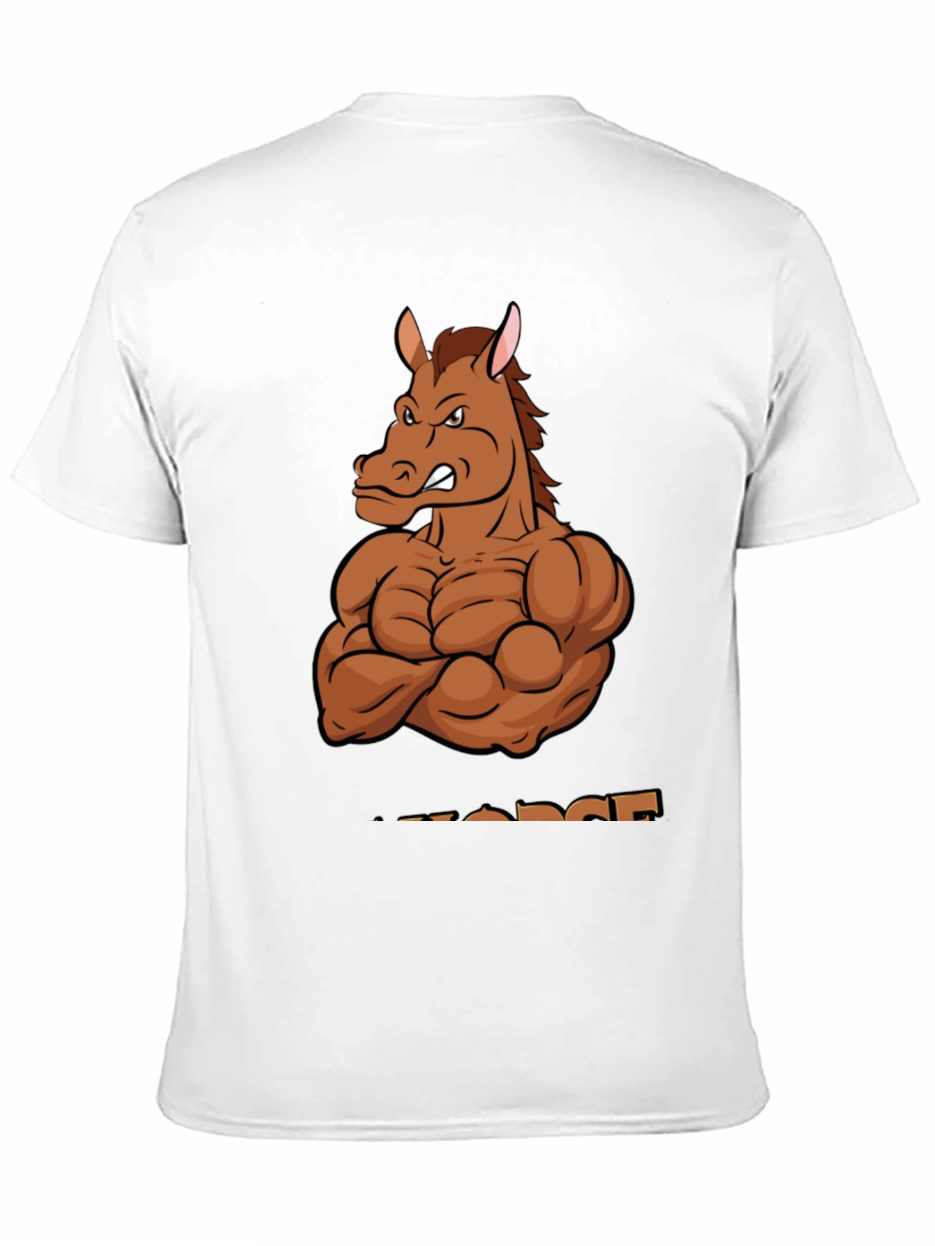 Muscle Horse T-Shirt - Black Cotton Graphic Tee