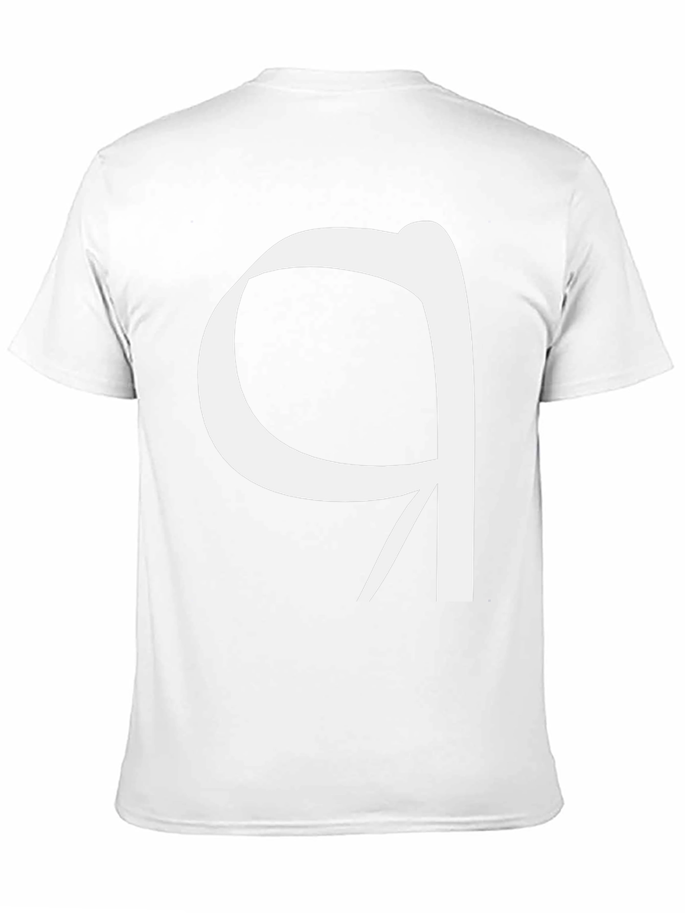 White Cyrillic Ya on Black T-Shirt