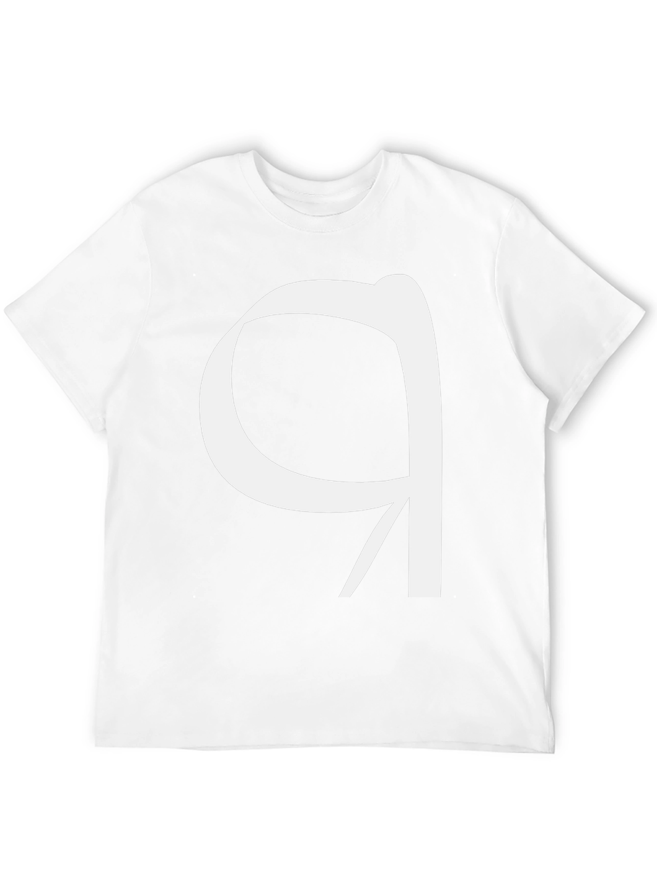 White Cyrillic Ya on Black T-Shirt