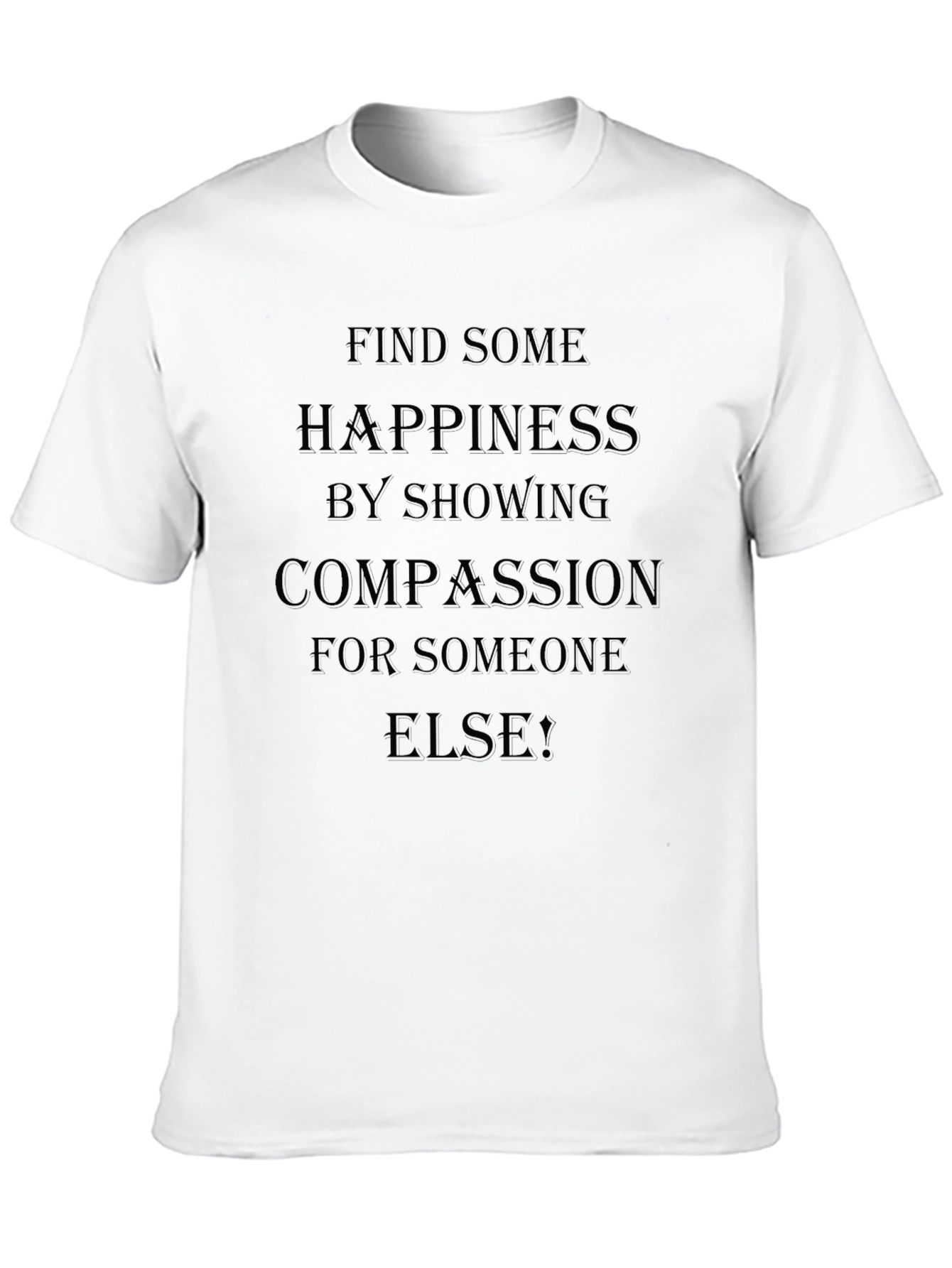 Compassion Unisex Black T-Shirt