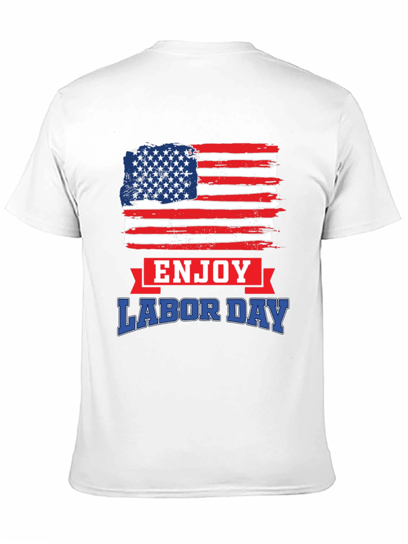 Labor Day American Flag Graphic T-Shirt