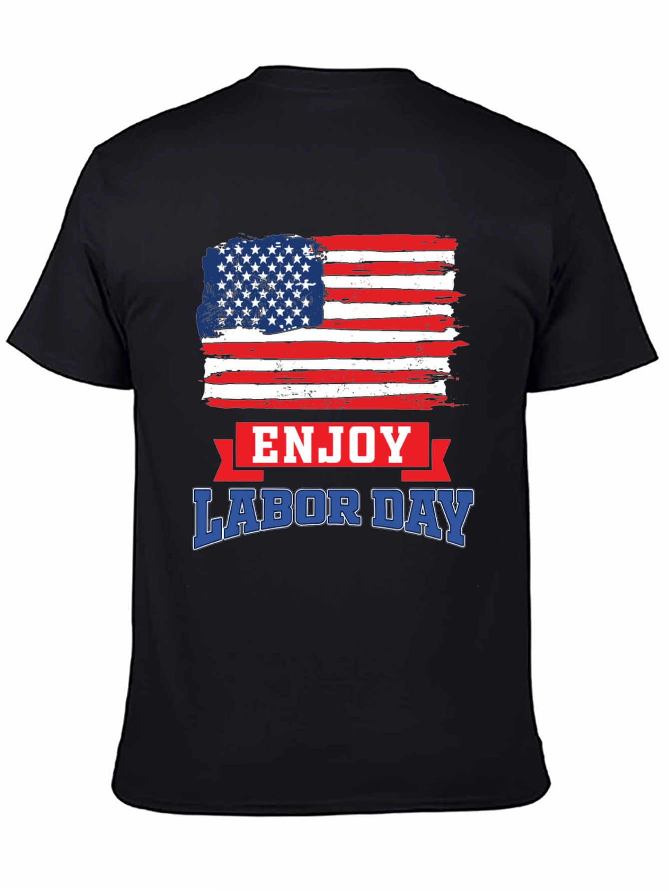 Labor Day American Flag Graphic T-Shirt