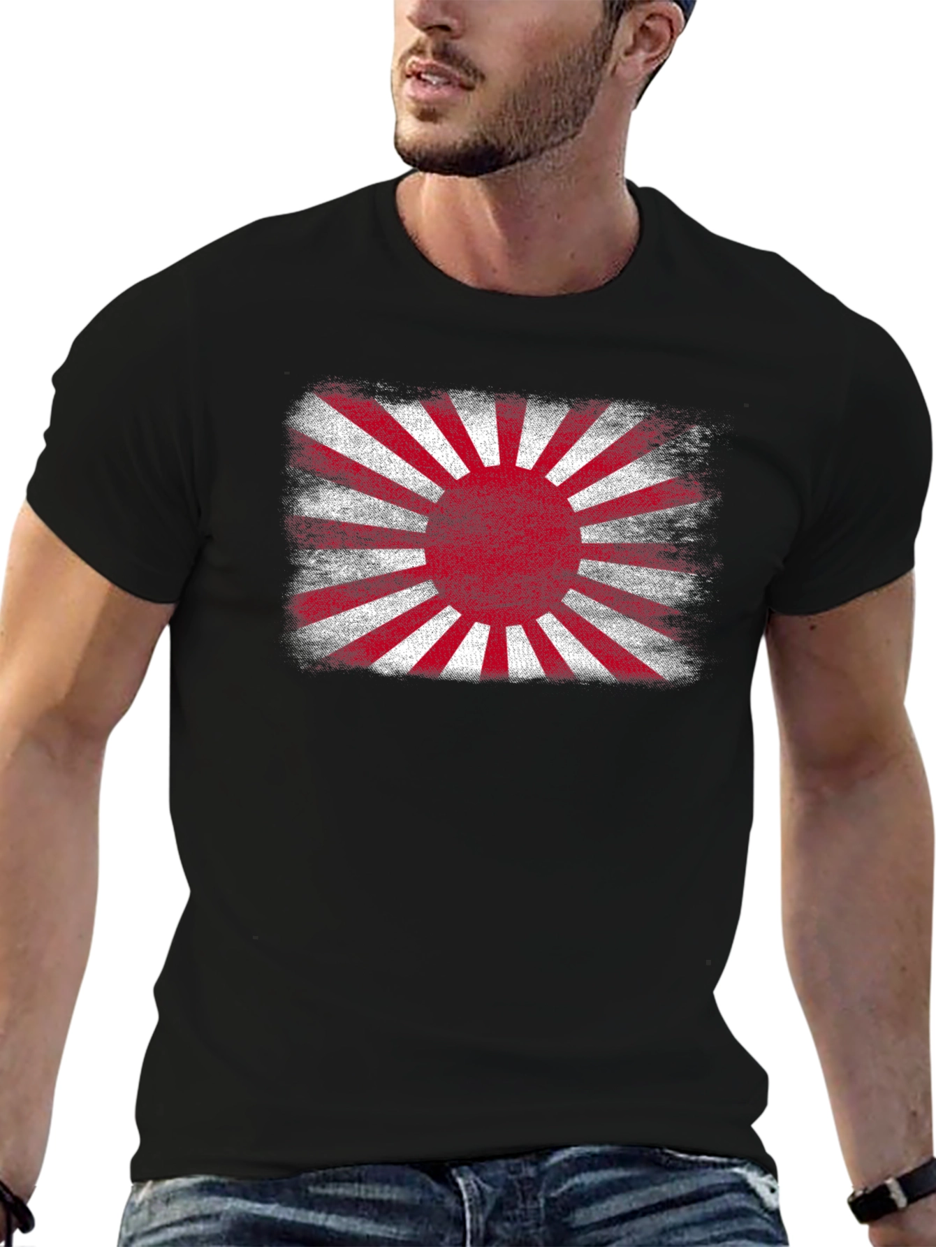 Distressed Rising Sun Graphic Tee