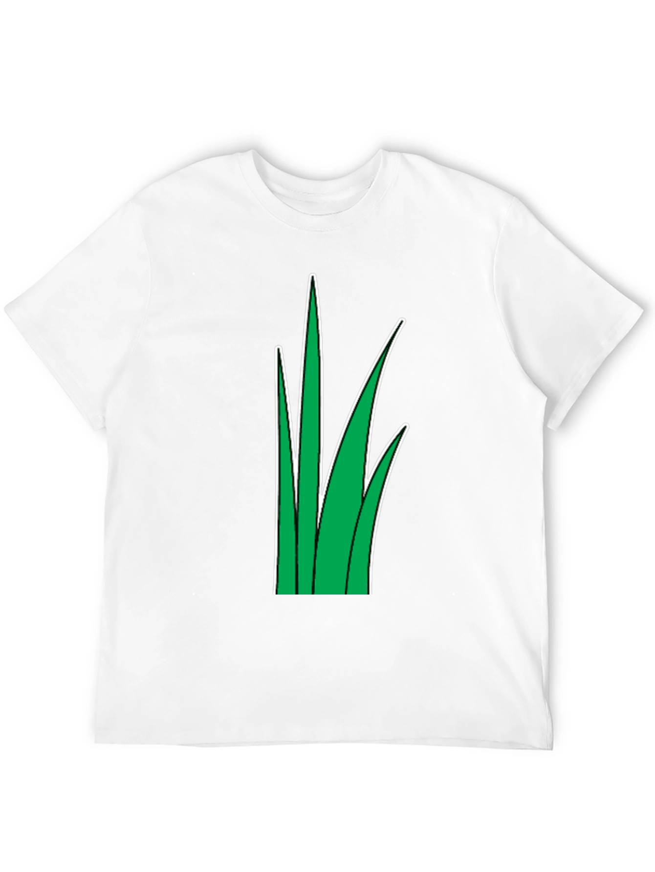 Grass Graphic Tee - Black Cotton T-Shirt