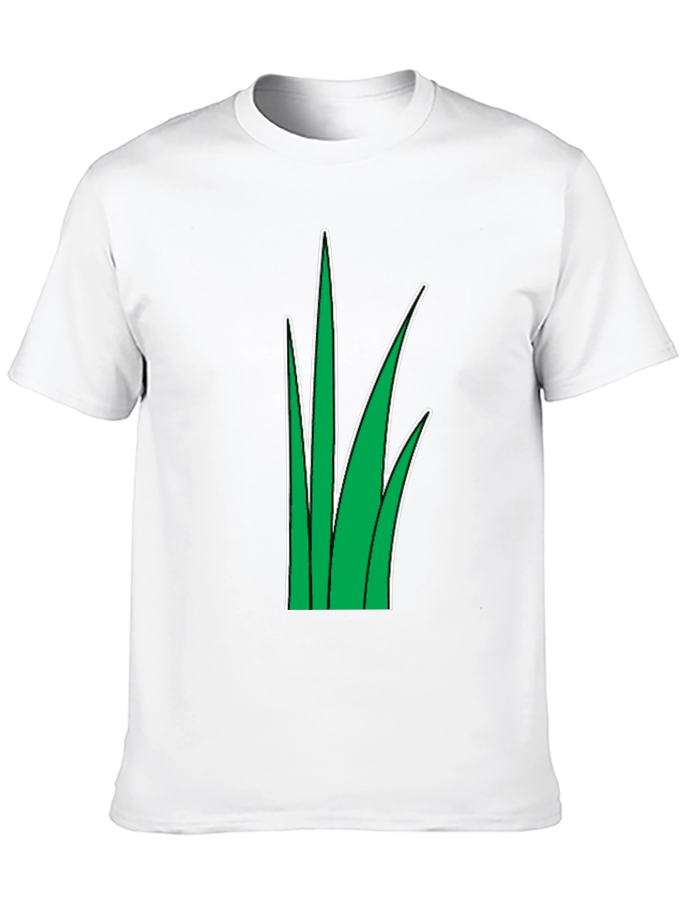 Grass Graphic Tee - Black Cotton T-Shirt