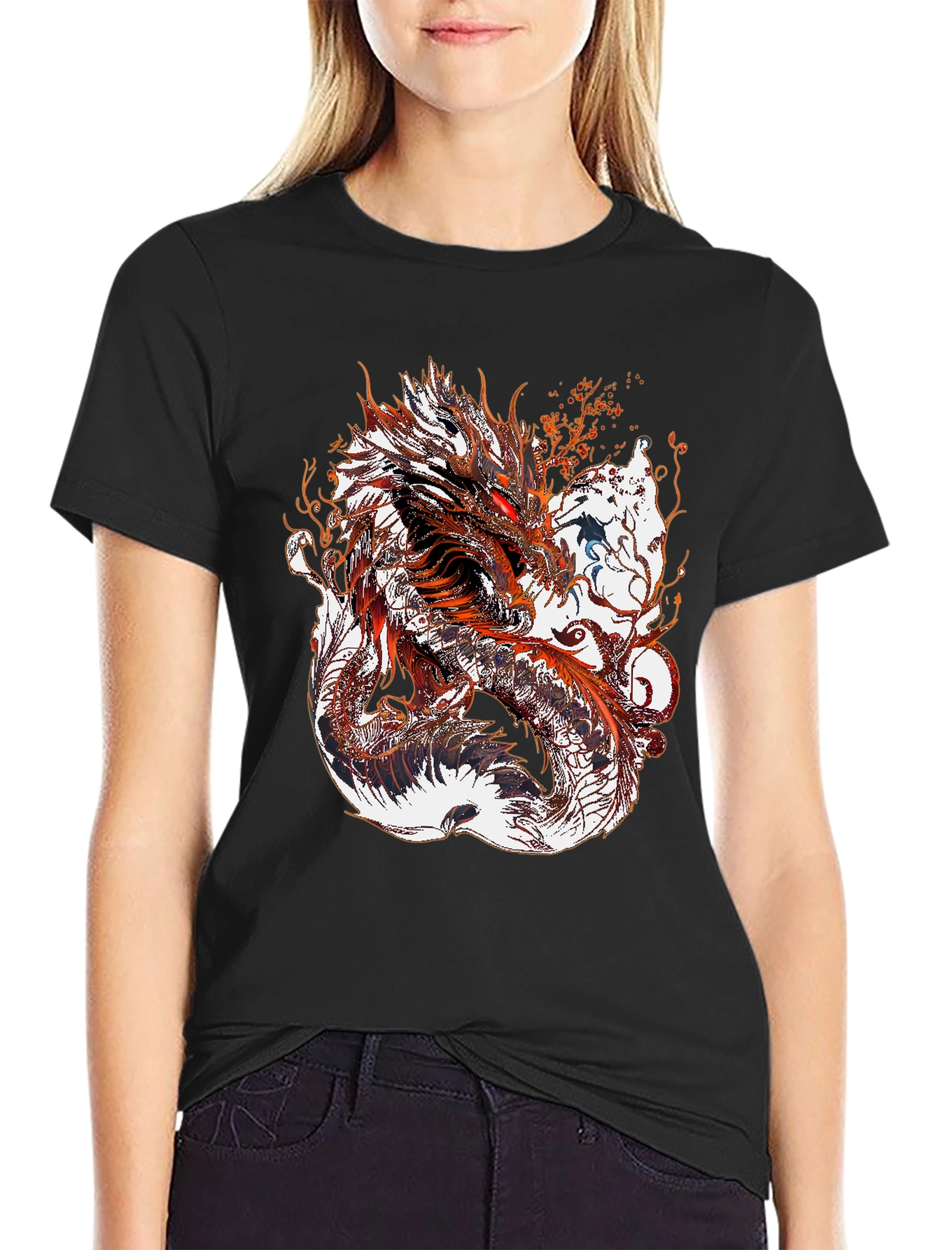Dragon Graphic Print T-Shirt