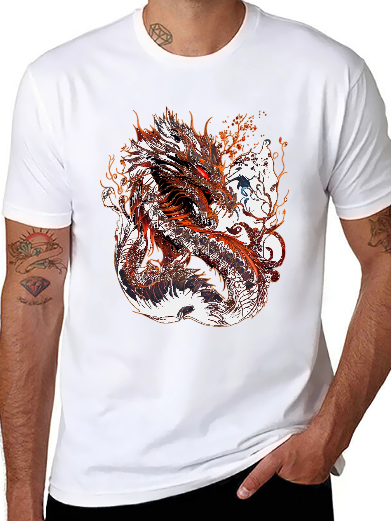 Dragon Graphic Print T-Shirt