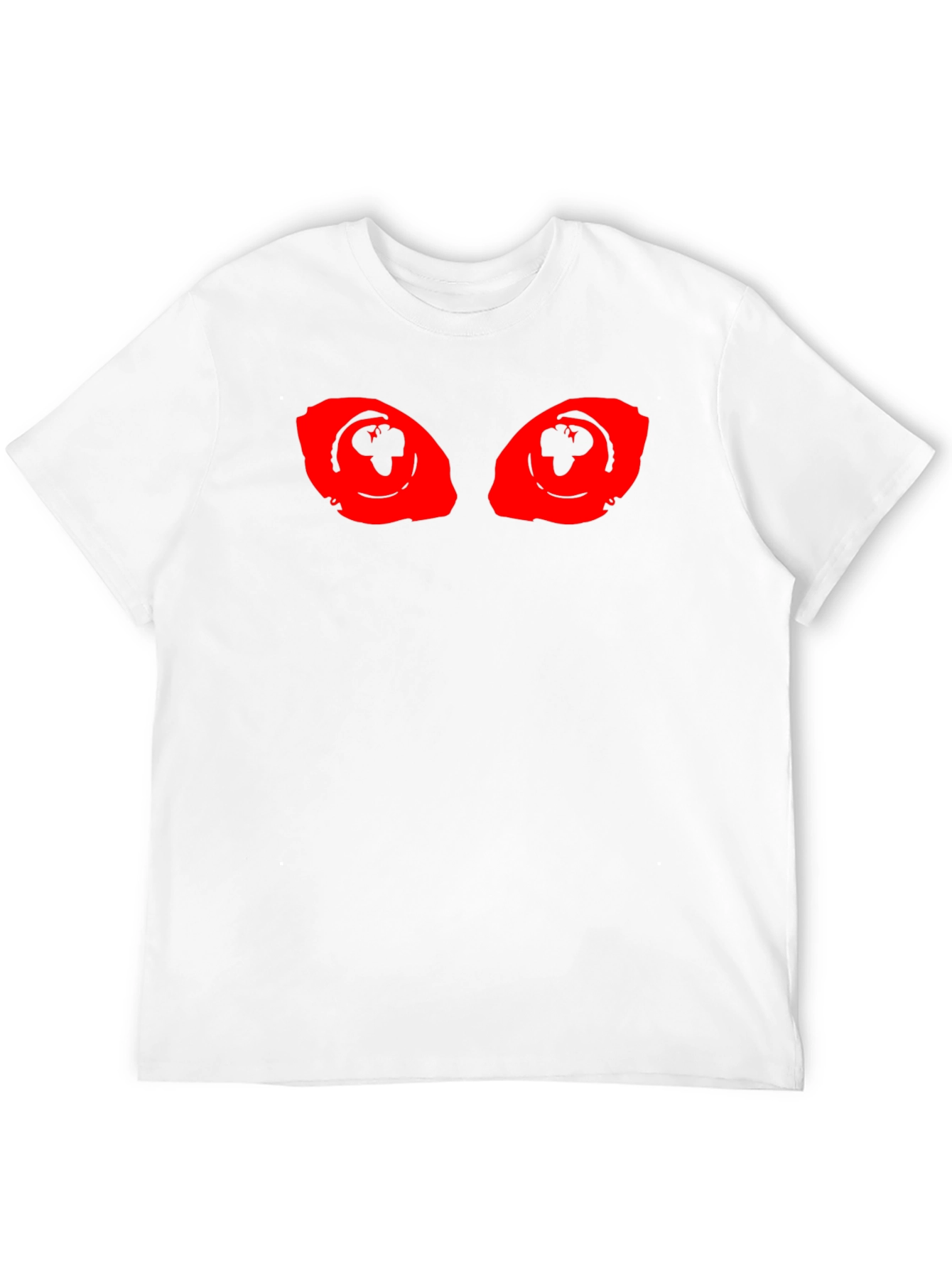 Mens Black T-Shirt with Red Eye Graphic