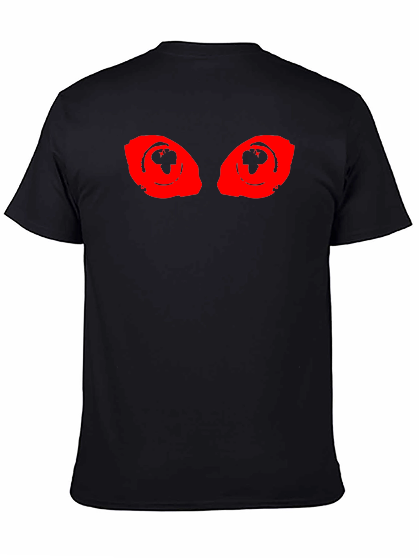 Mens Black T-Shirt with Red Eye Graphic