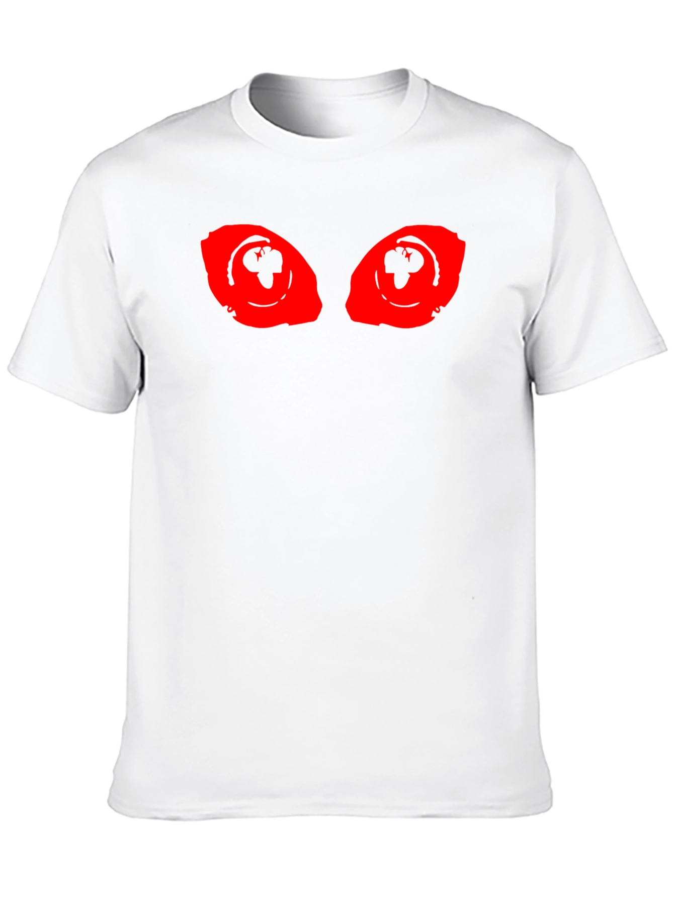 Mens Black T-Shirt with Red Eye Graphic