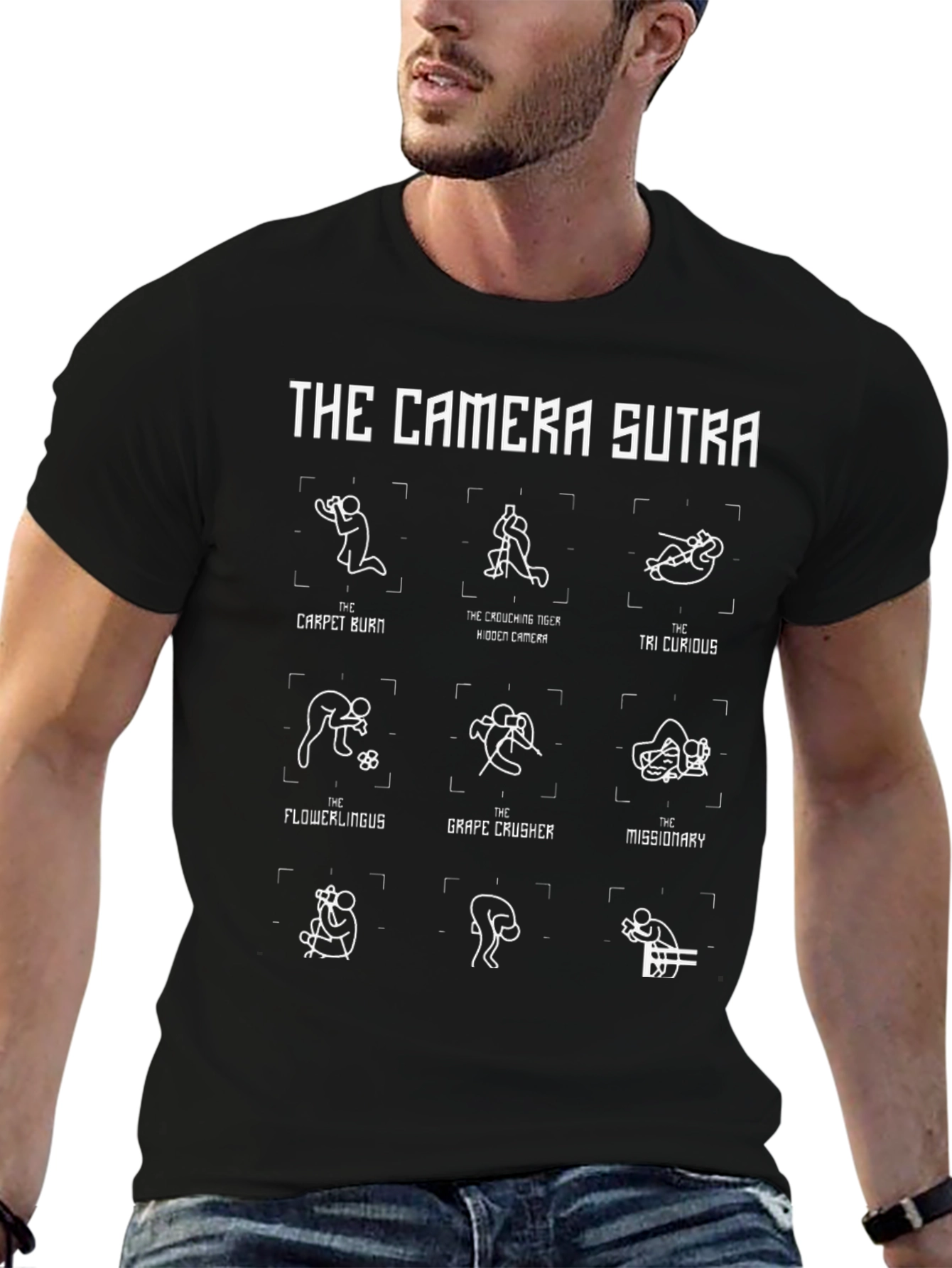 The Camera Sutra Black Graphic T-Shirt
