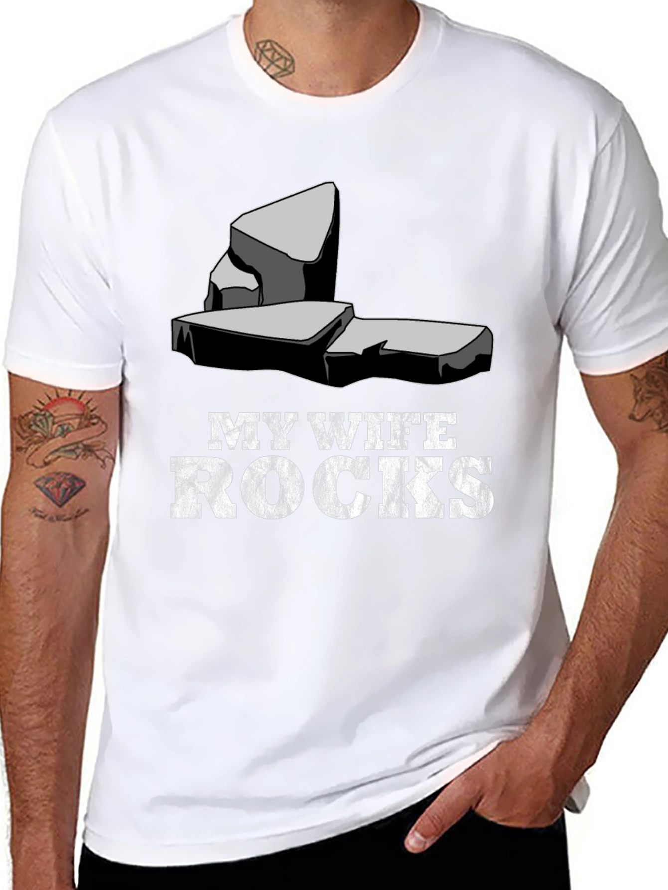 My Wife Rocks T-Shirt - Husband Gift
