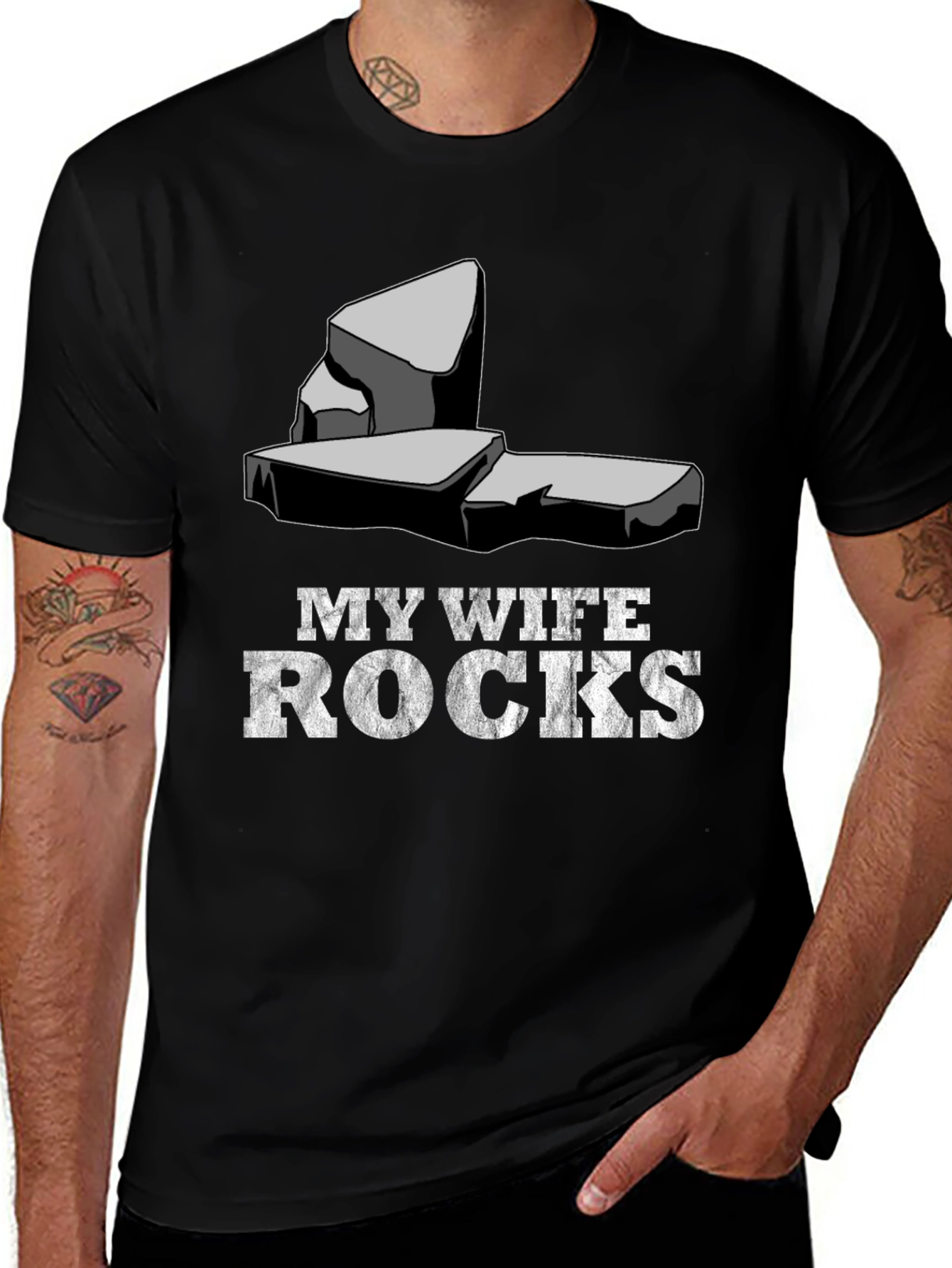 My Wife Rocks T-Shirt - Husband Gift
