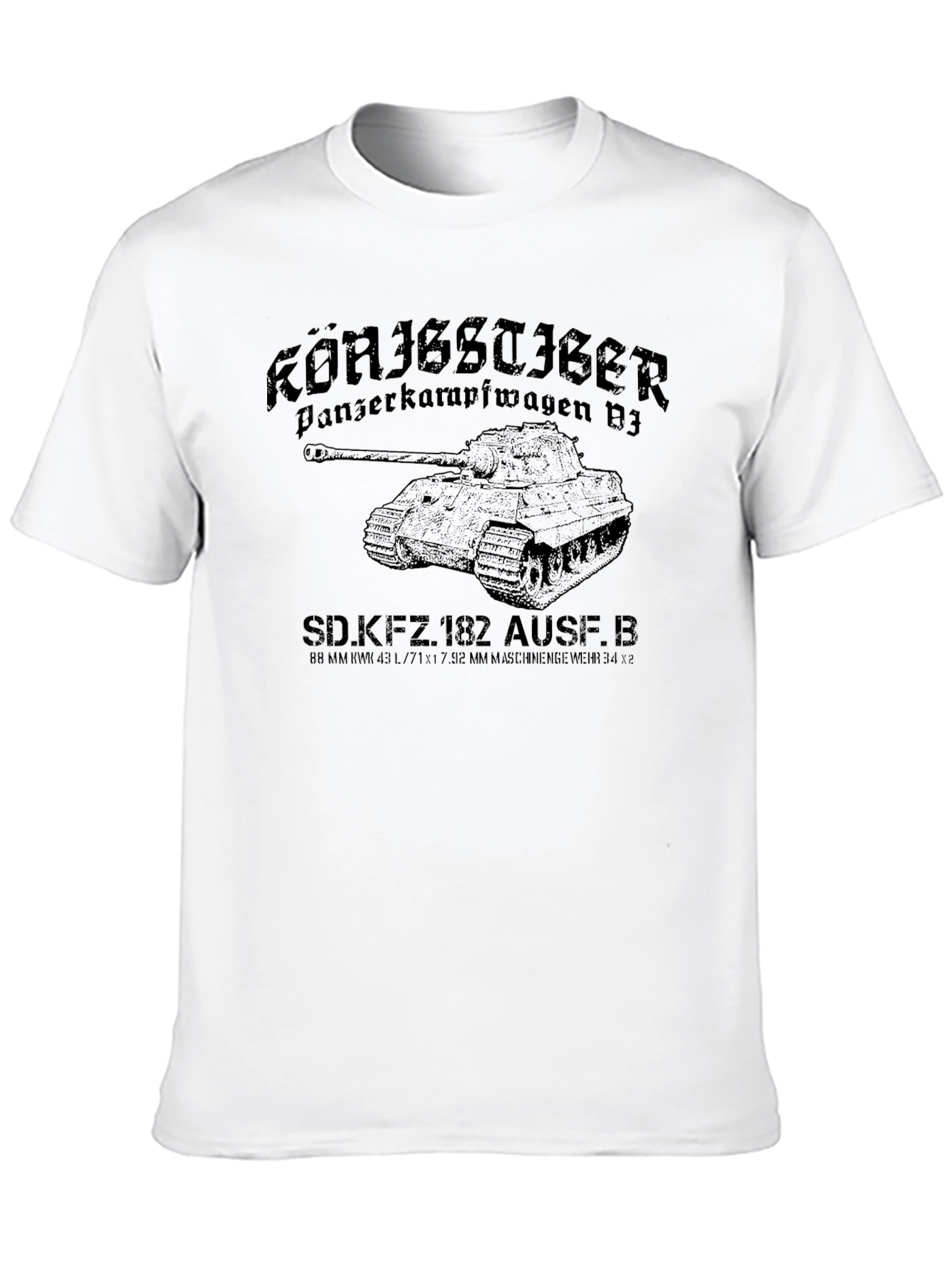 Königstiger Panzer T-Shirt - Military Vehicle Graphic Tee
