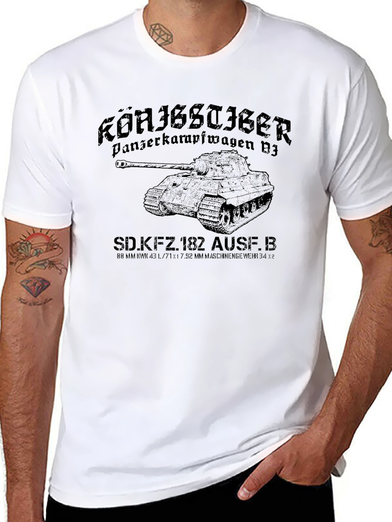 Königstiger Panzer T-Shirt - Military Vehicle Graphic Tee