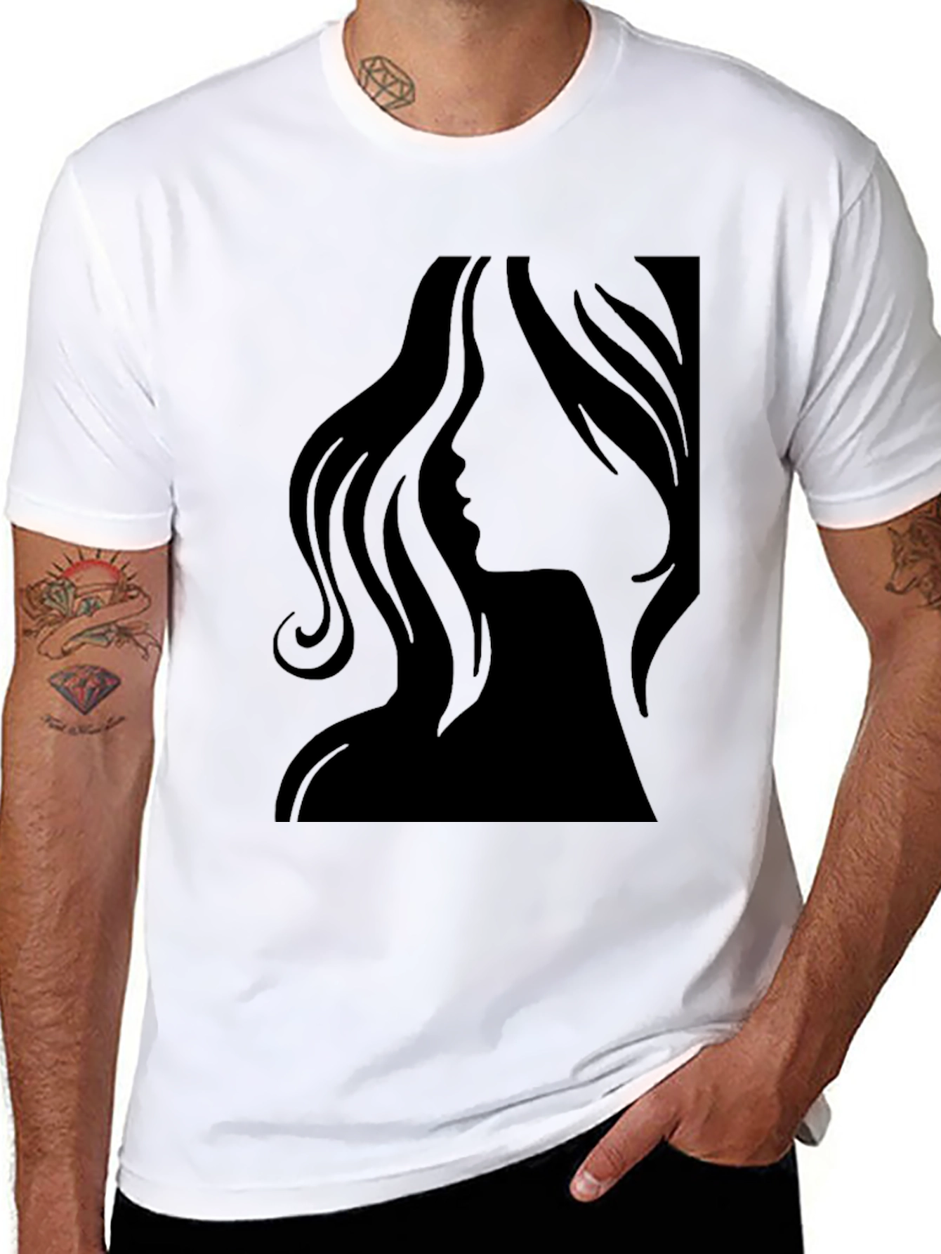 Silhouette Woman Tee - Cool Graphic T-Shirt