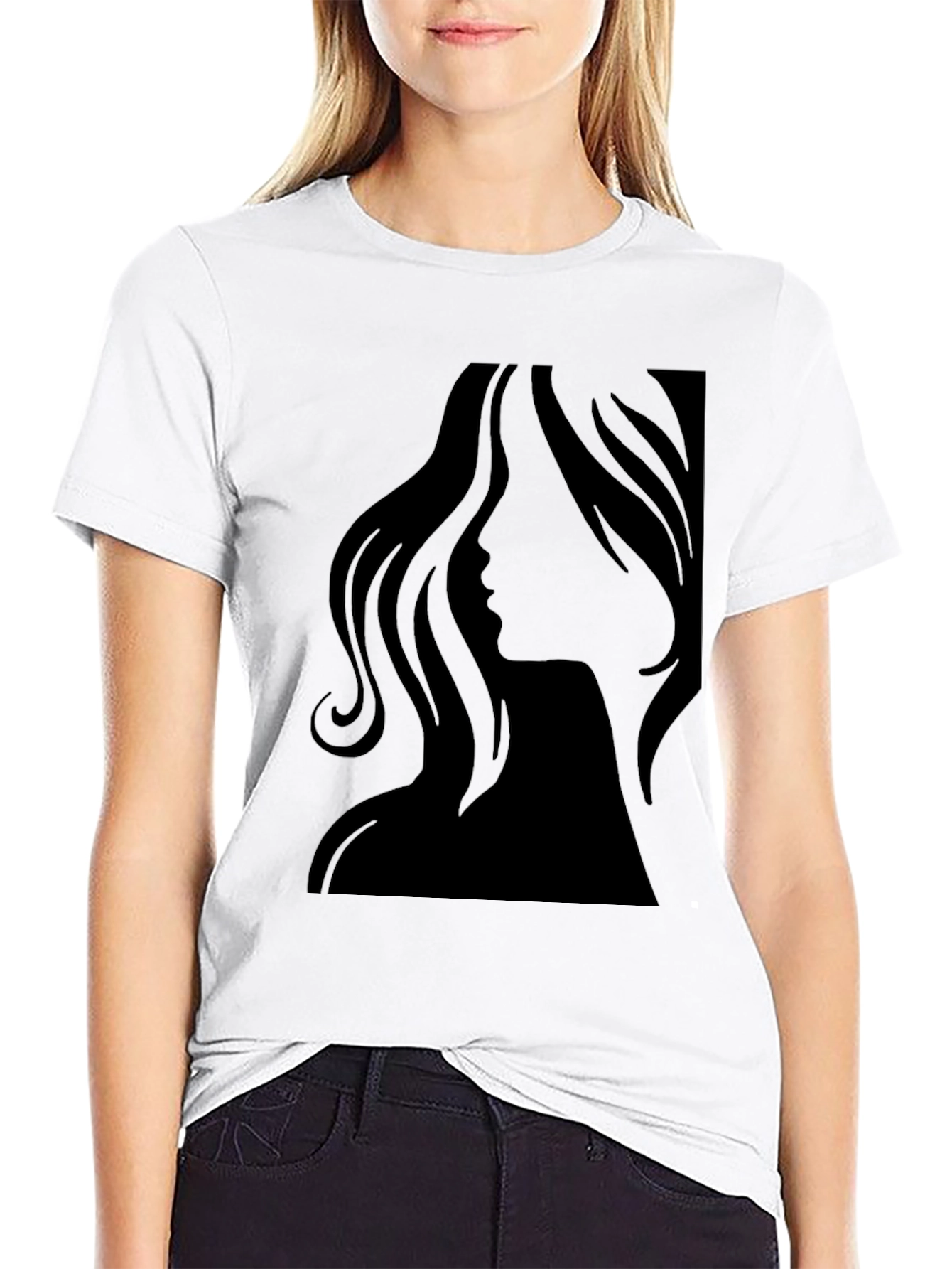 Silhouette Woman Tee - Cool Graphic T-Shirt