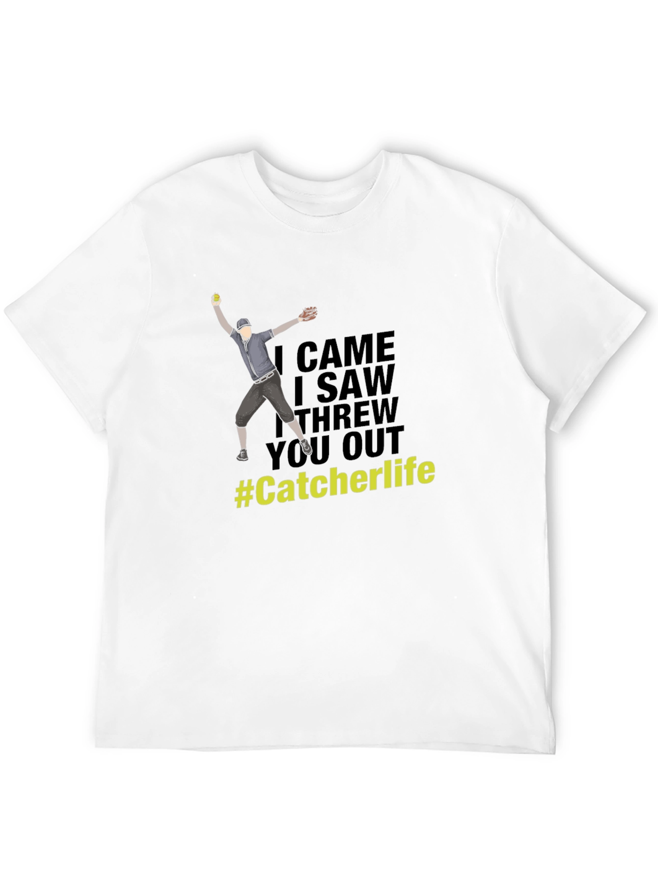Catcher Life T-Shirt - Baseball Throw Graphic Tee