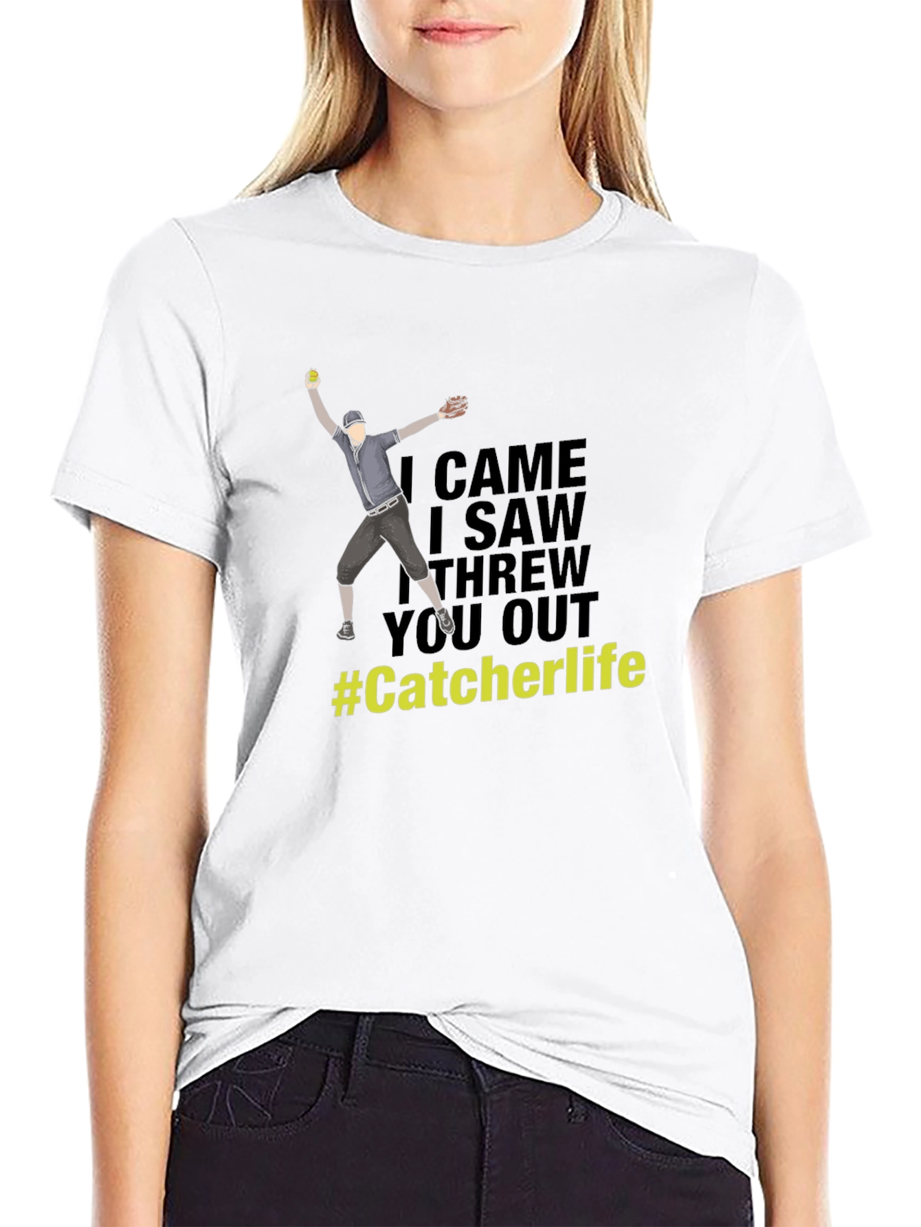 Catcher Life T-Shirt - Baseball Throw Graphic Tee