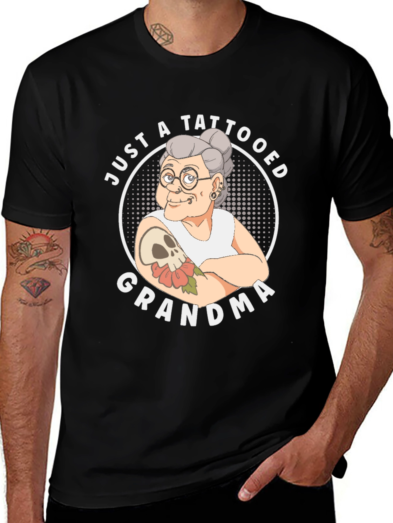 Tattooed Grandma T-Shirt - Funny Graphic Tee