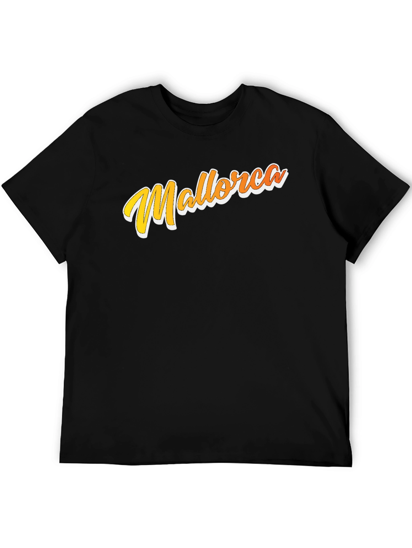 Mallorca Graphic T-Shirt - Retro Style Black Tee